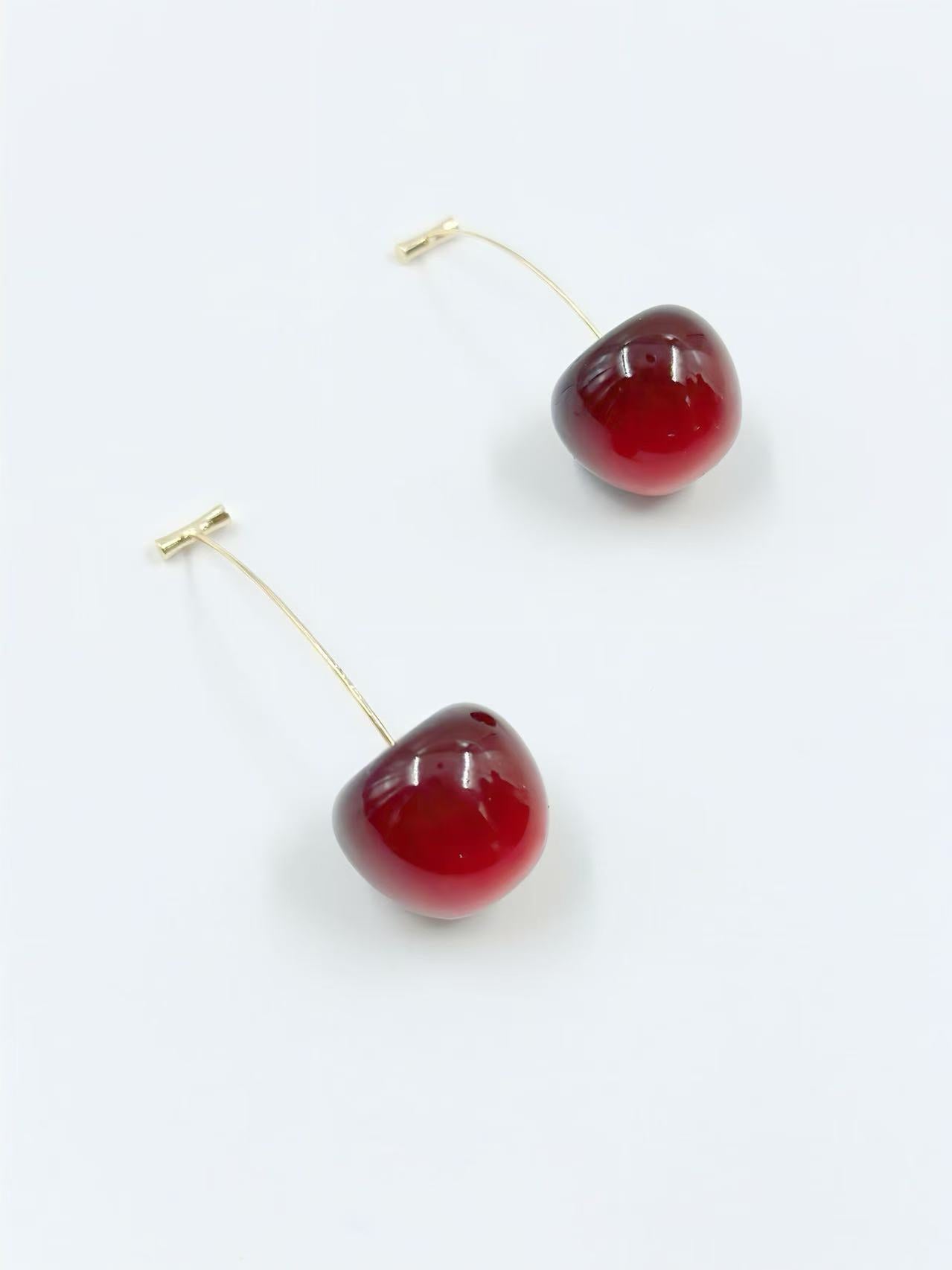Cherry Pop Minimalist Drop Earrings
