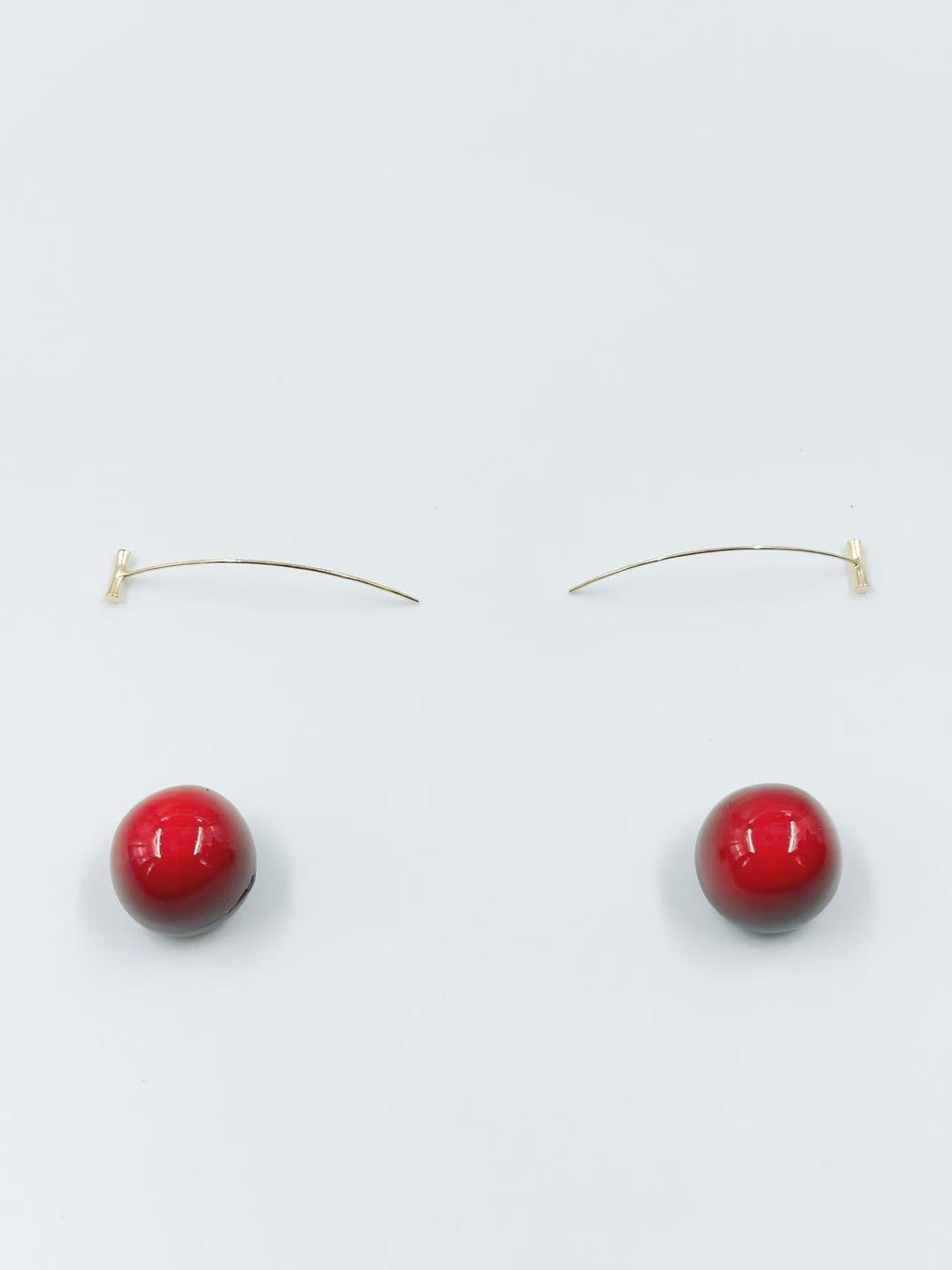 Cherry Pop Minimalist Drop Earrings