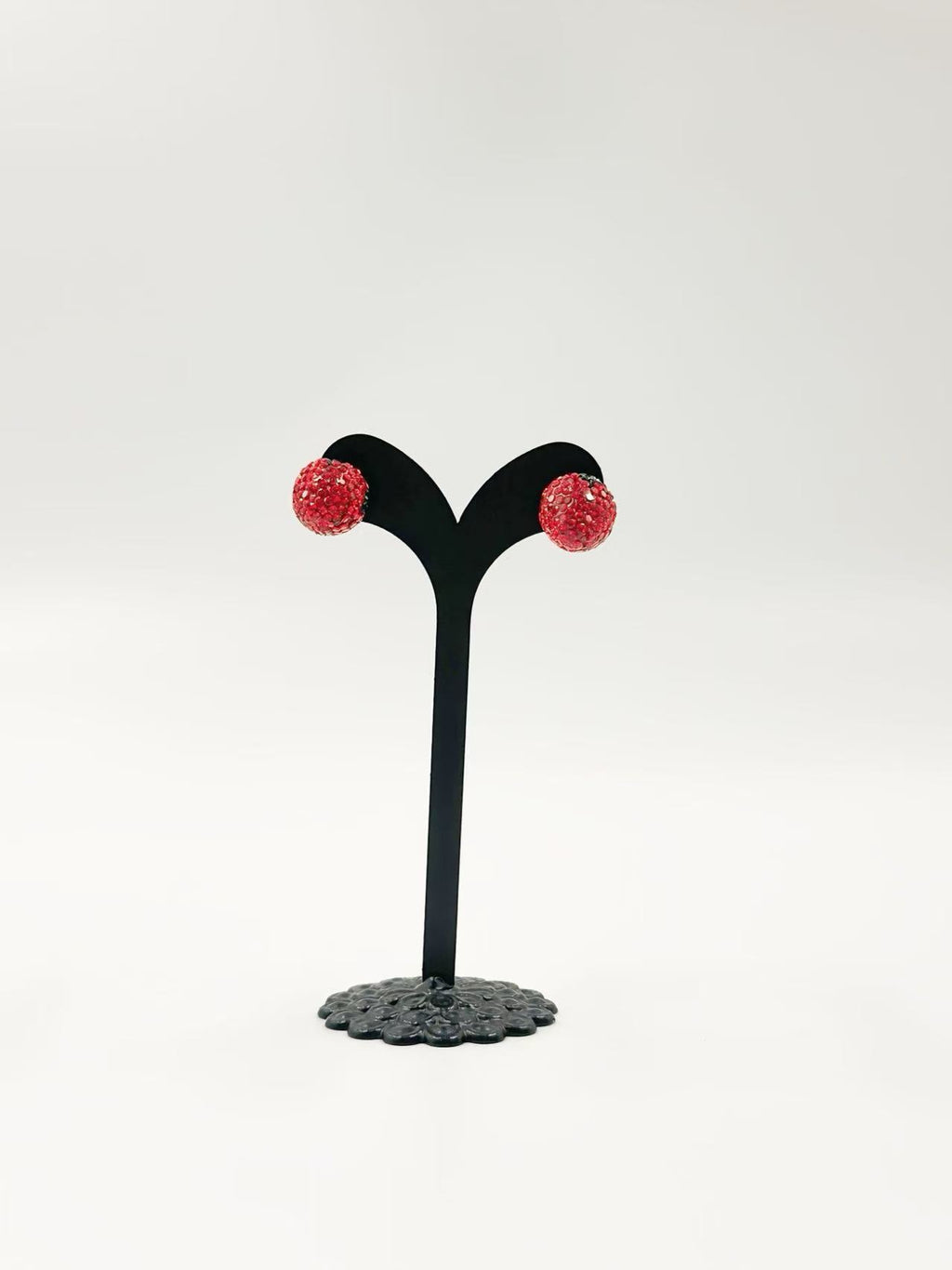 Sparkling Strawberry Stud Earrings