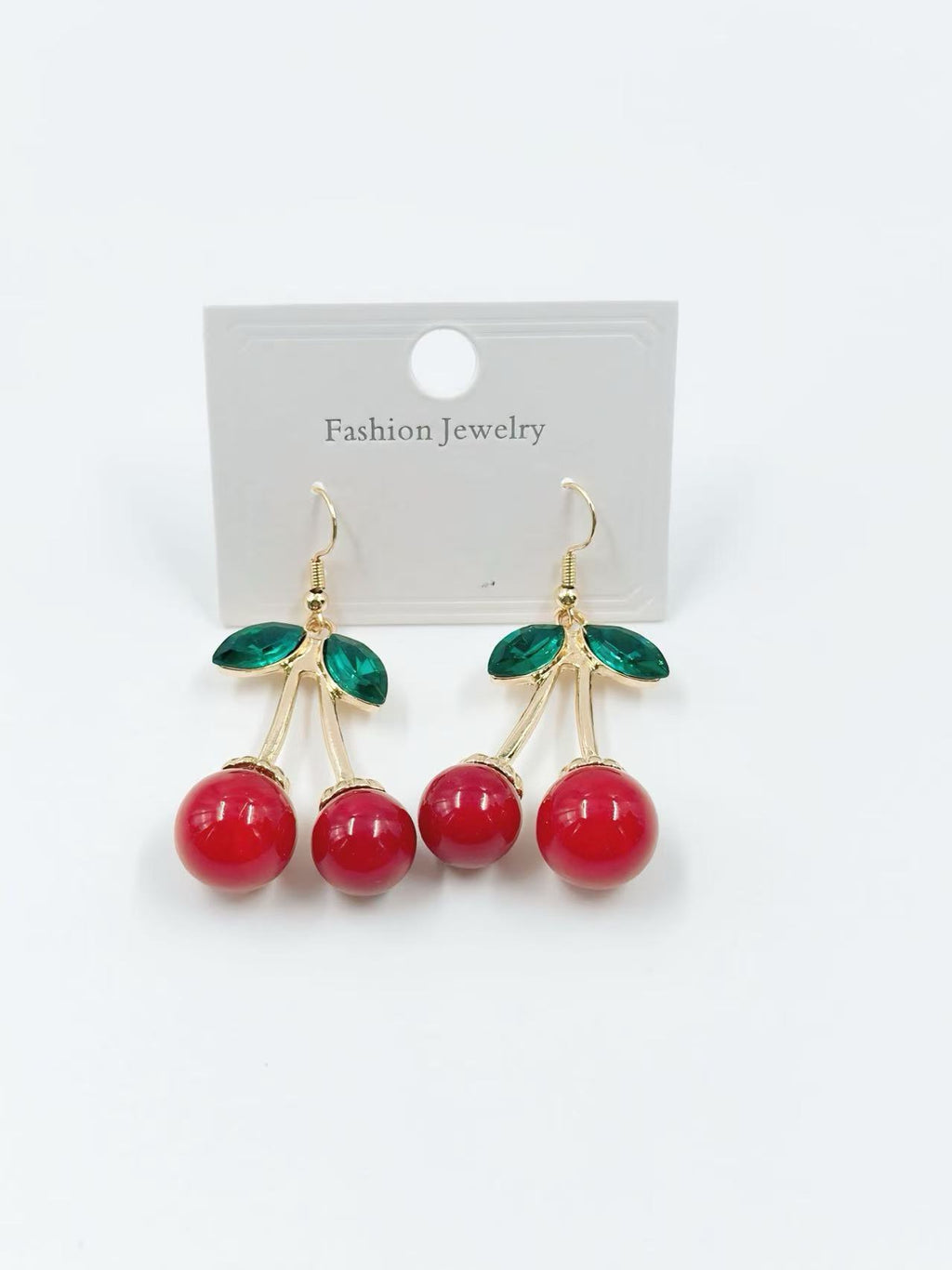 Elegant Cherry Dangle Earrings