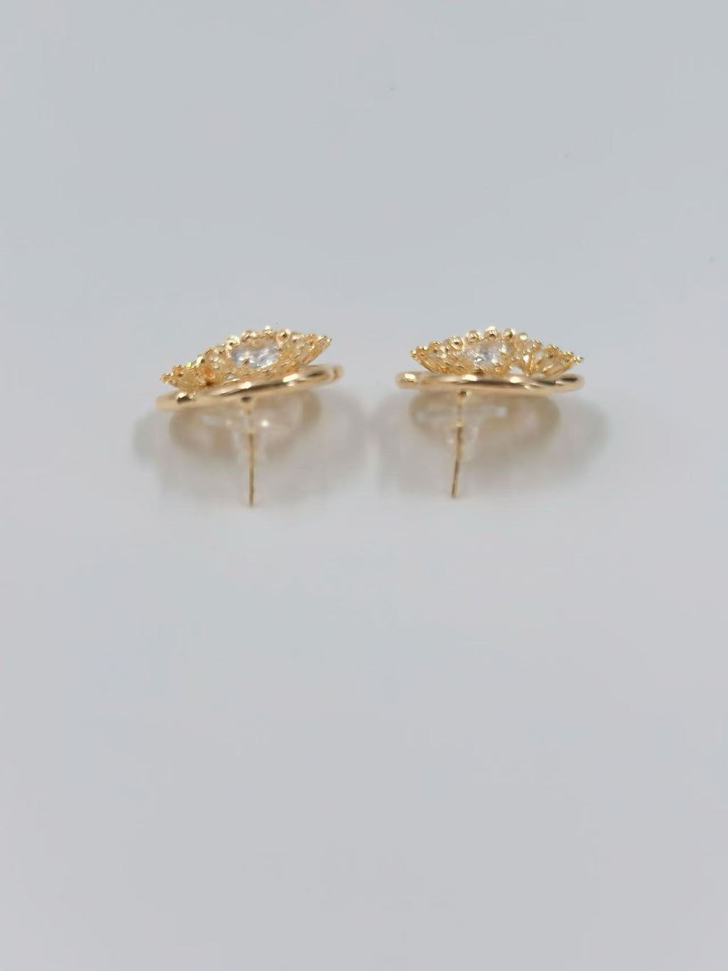 Gold Sparkle Stud Earrings