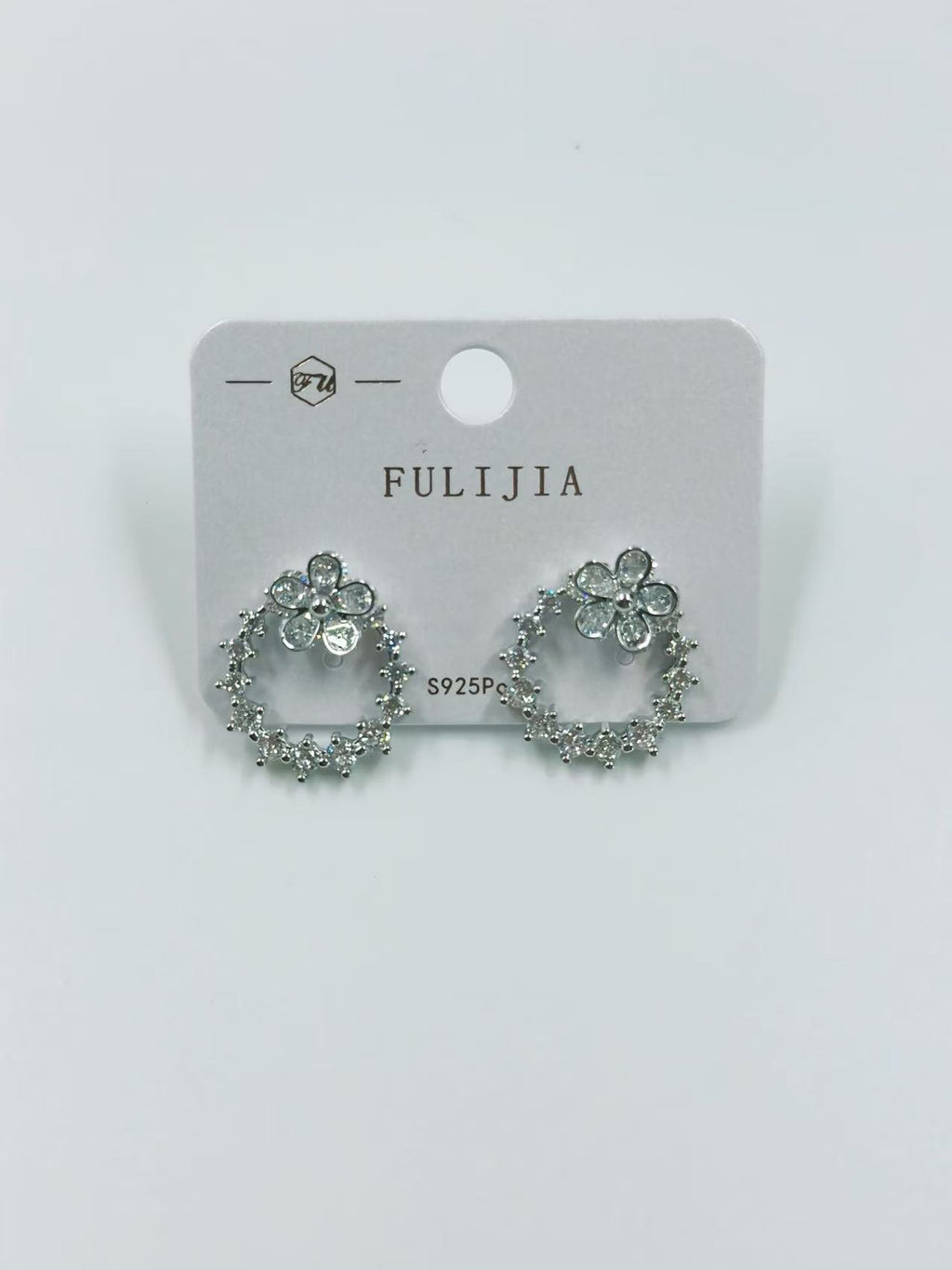 Silver Radiant Cluster Stud Earrings