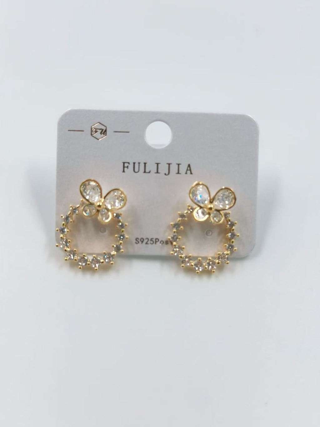 Gold Radiant Cluster Stud Earrings