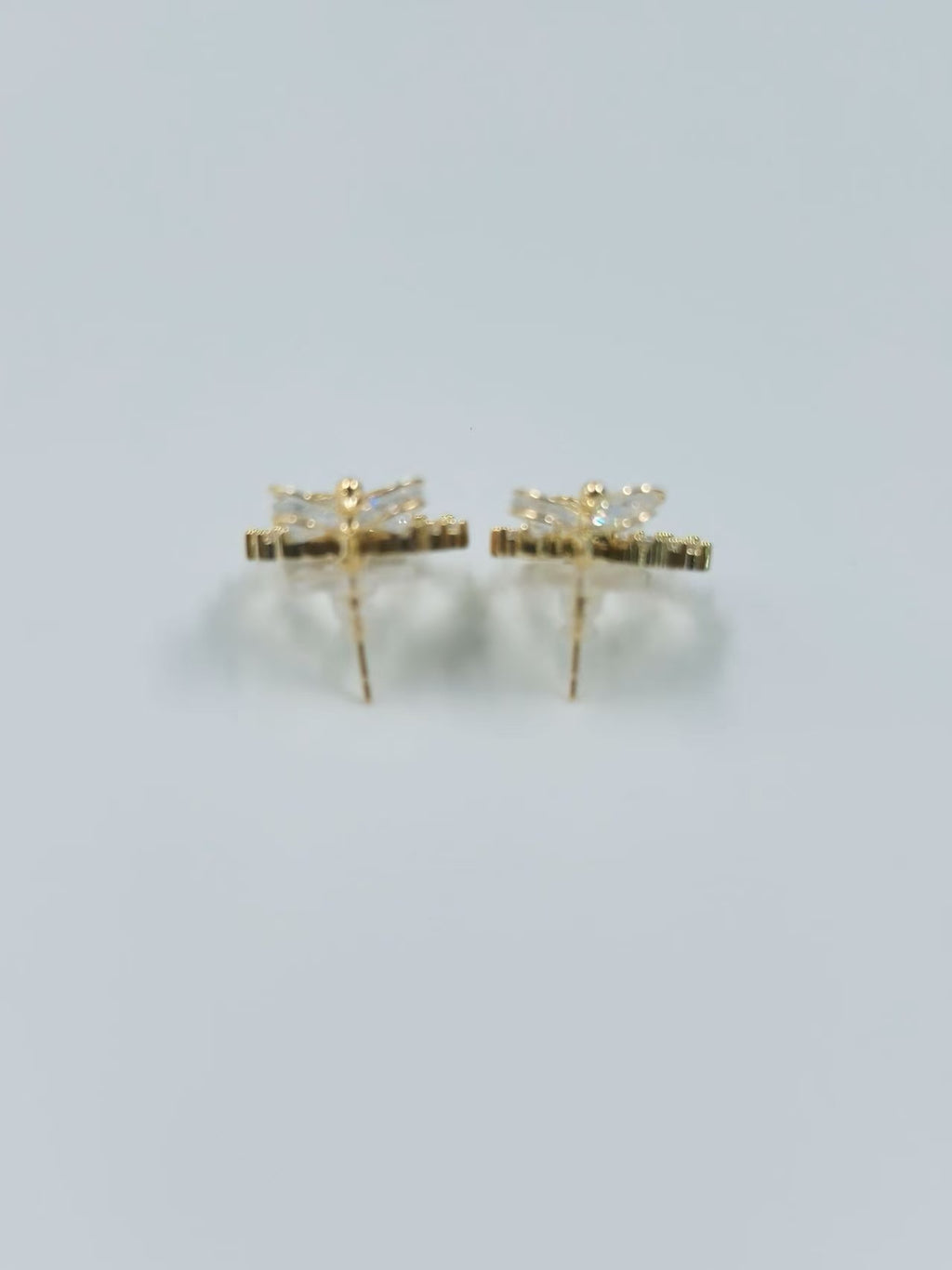Gold Radiant Cluster Stud Earrings