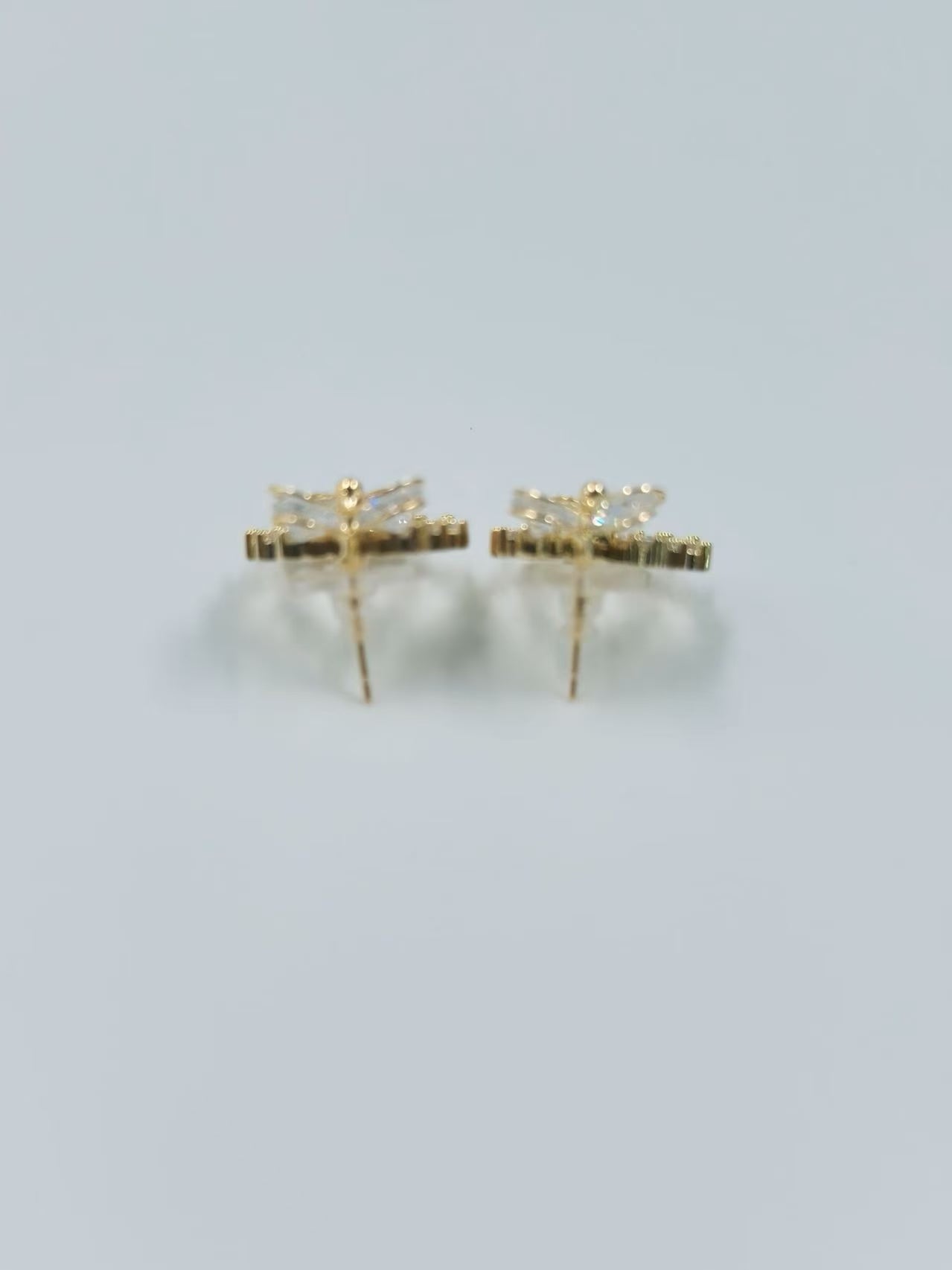 Gold Radiant Cluster Stud Earrings
