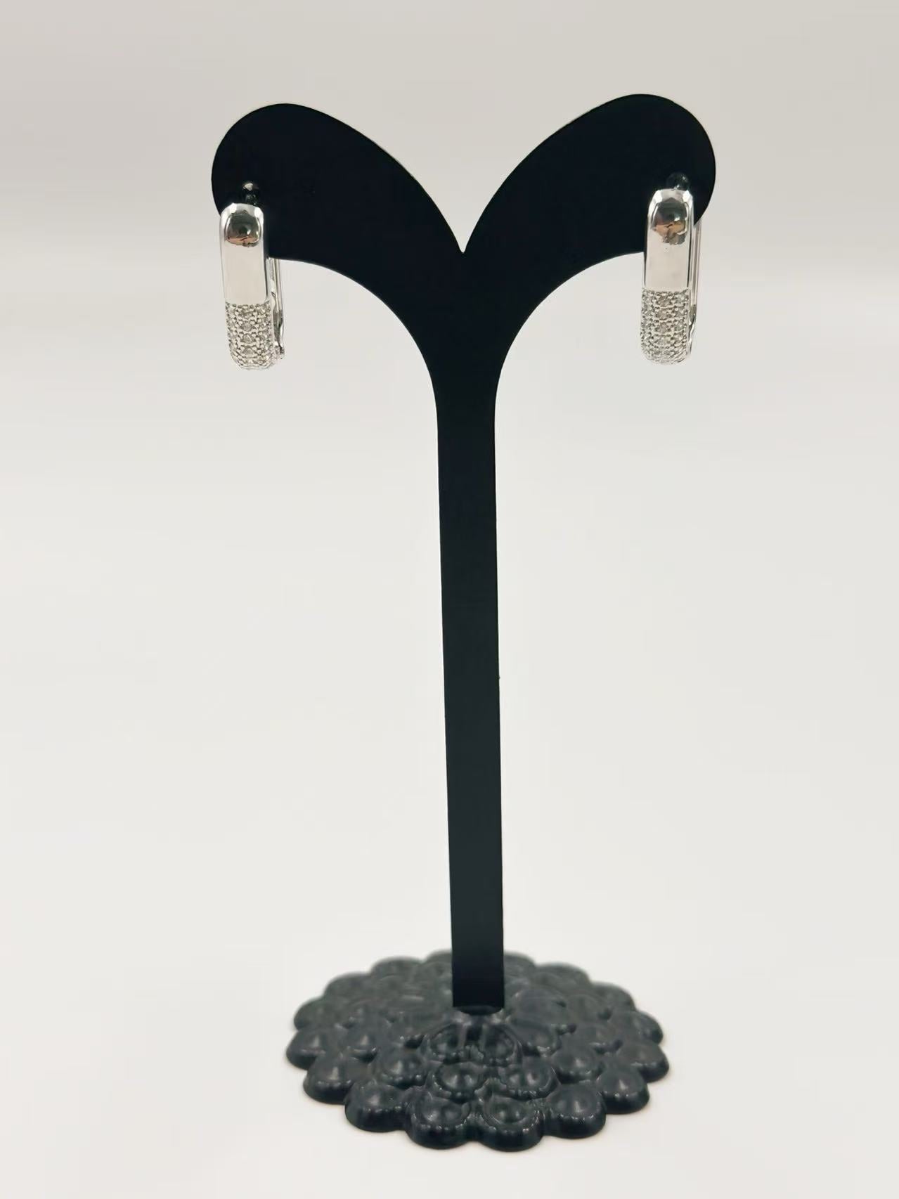 Minimalist Silver-Tone Huggie Earring