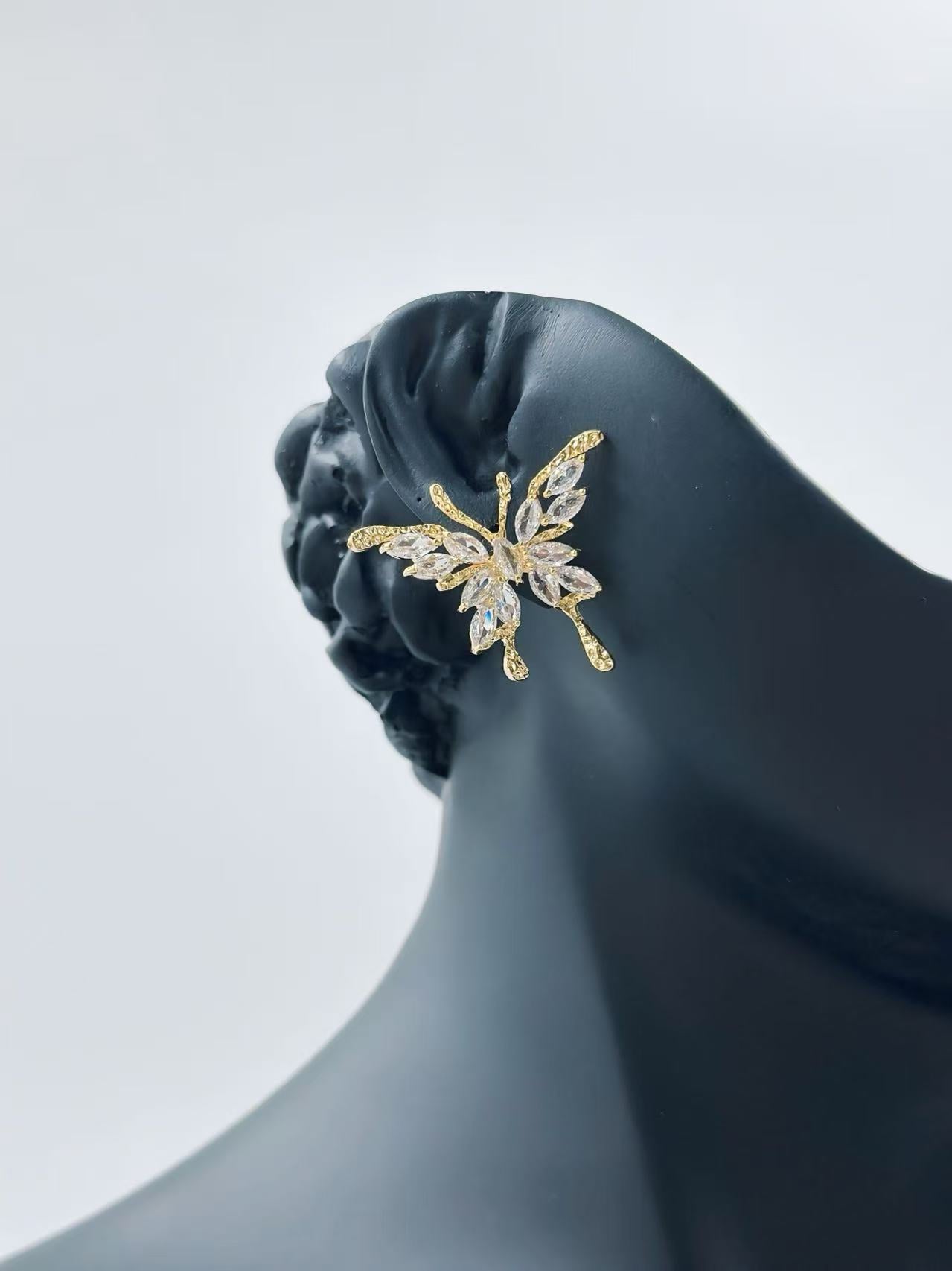 Gold Butterfly Earrings