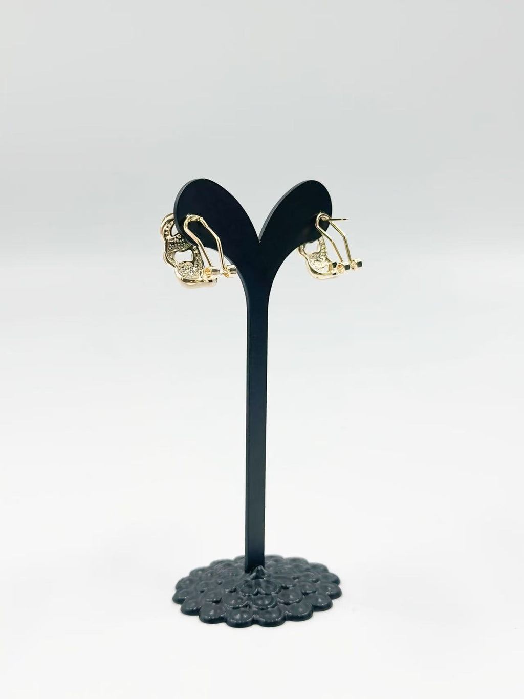 Chunky Tri-Tone Interlocking Chain Drop Earrings