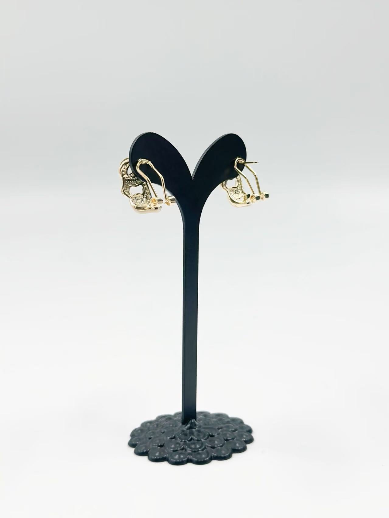 Chunky Tri-Tone Interlocking Chain Drop Earrings