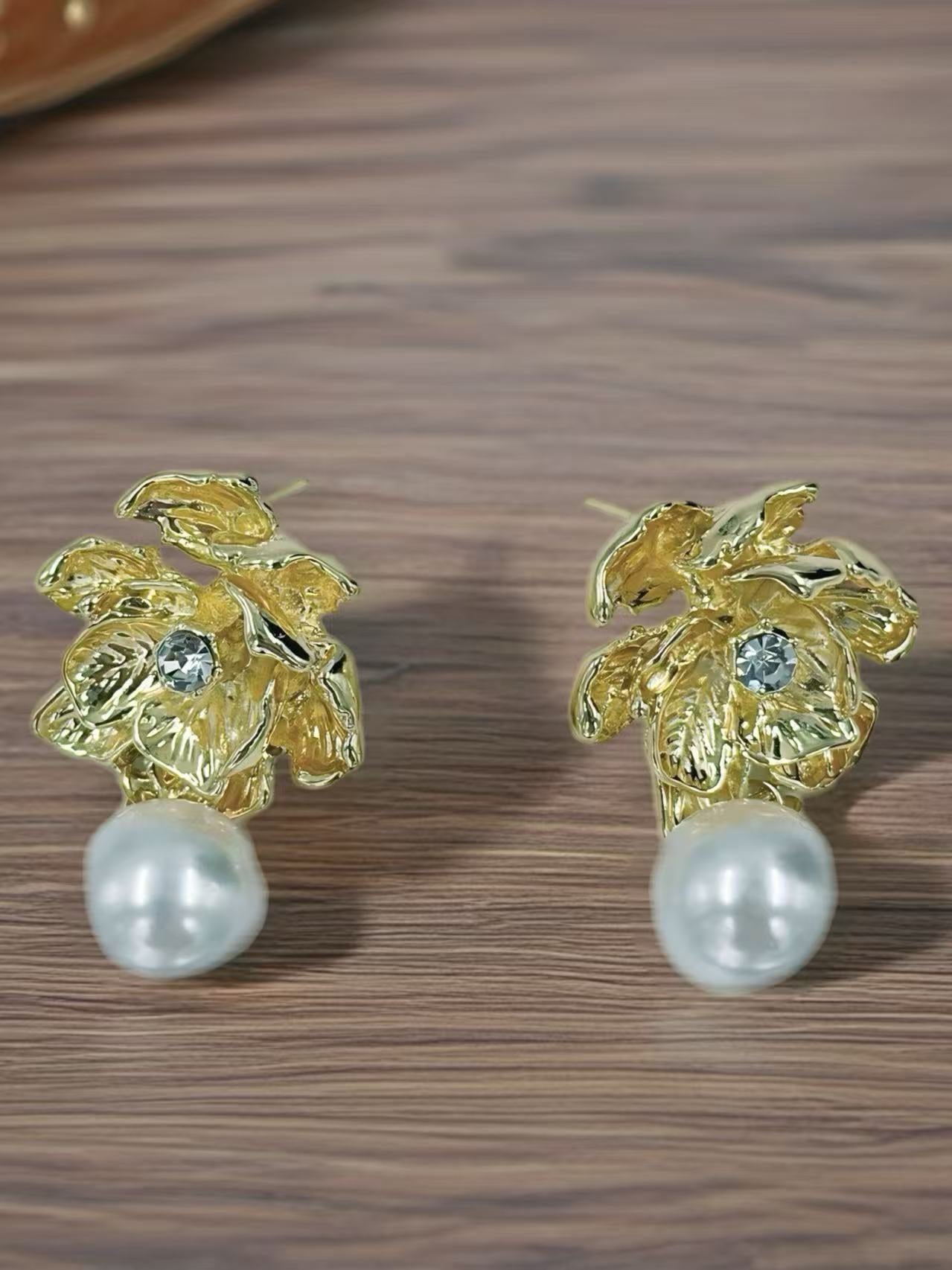 Vintage Floral Drop Earrings