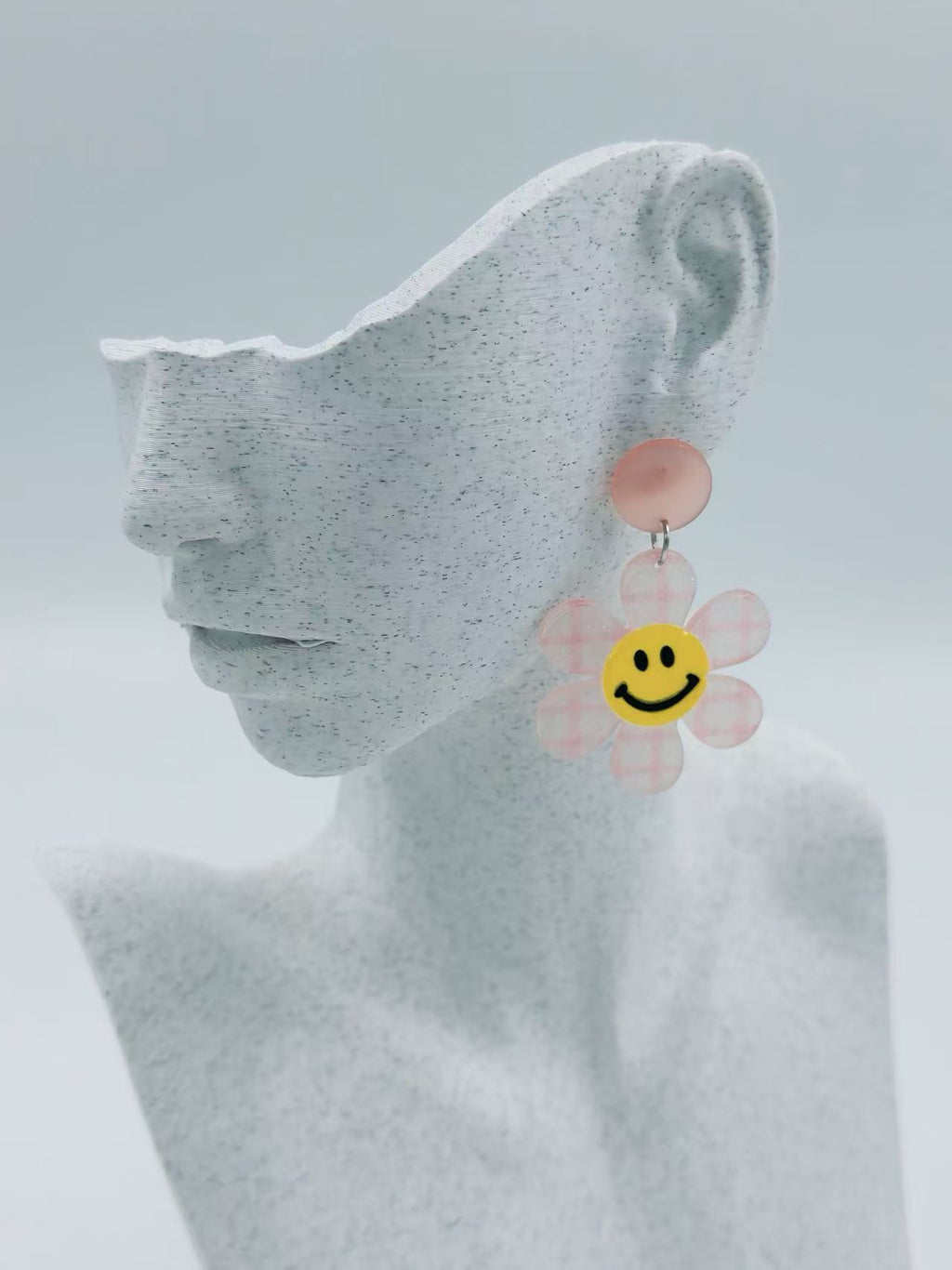 Smiley Face Daisy Stud Earrings