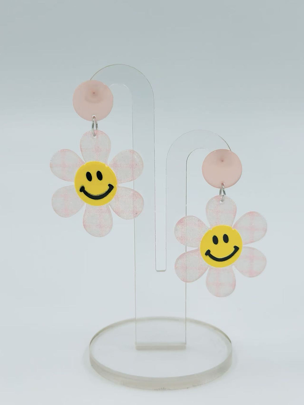 Smiley Face Daisy Stud Earrings