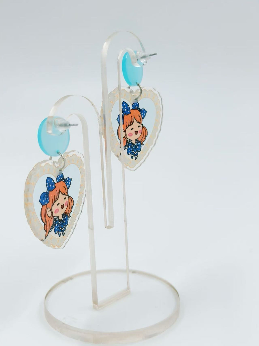 Kawaii Girl Heart Stud Earrings