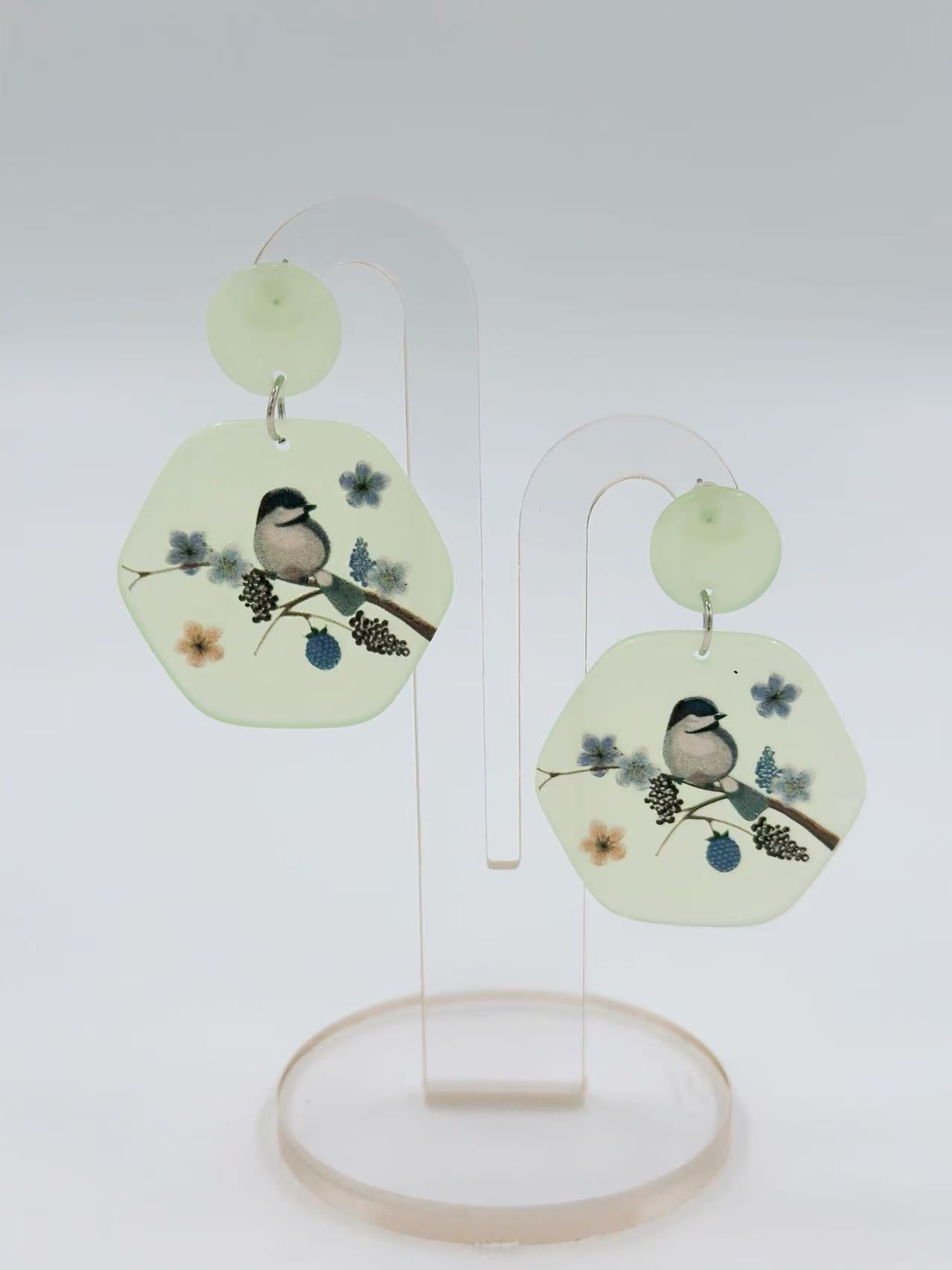 Pastel Songbird Floral Earrings