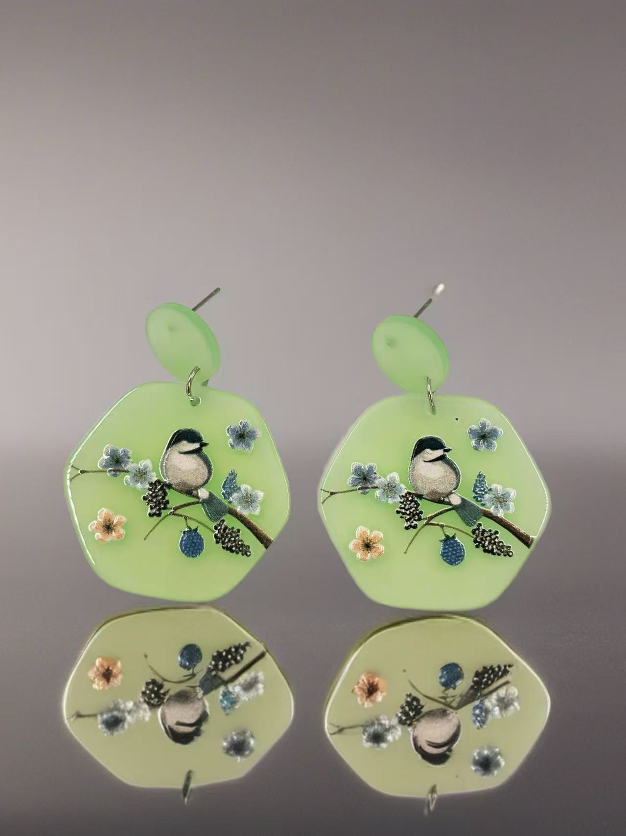 Pastel Songbird Floral Earrings