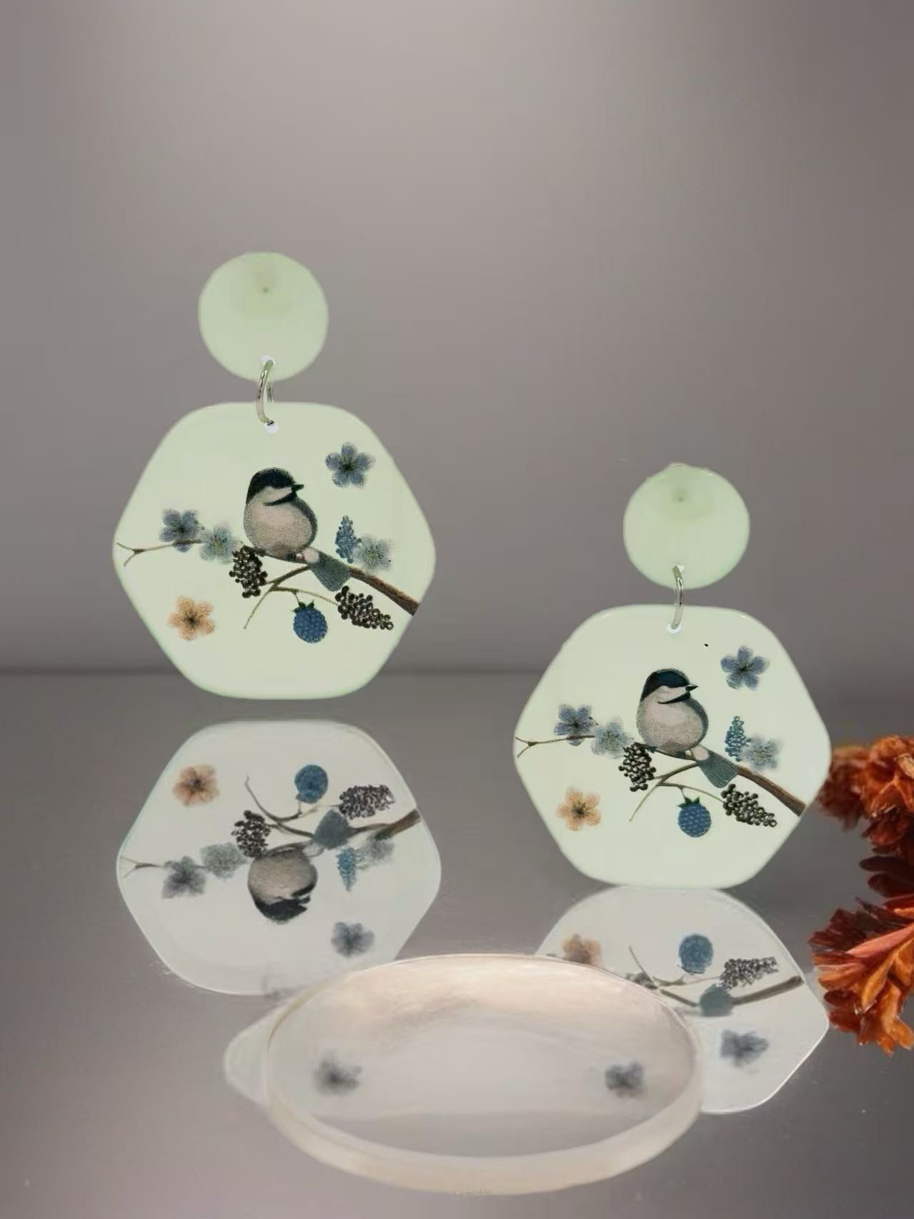 Pastel Songbird Floral Earrings