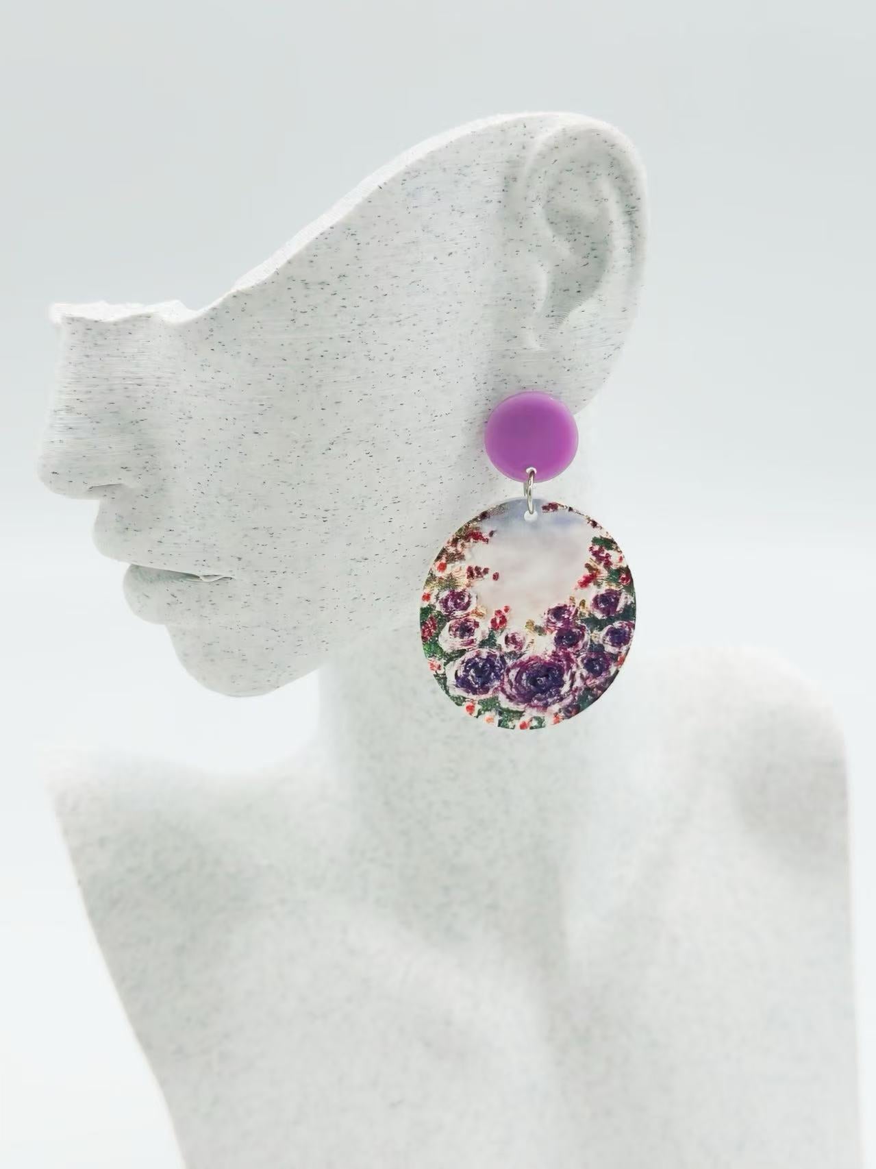 Violet Garden Art-Inspired Earrings