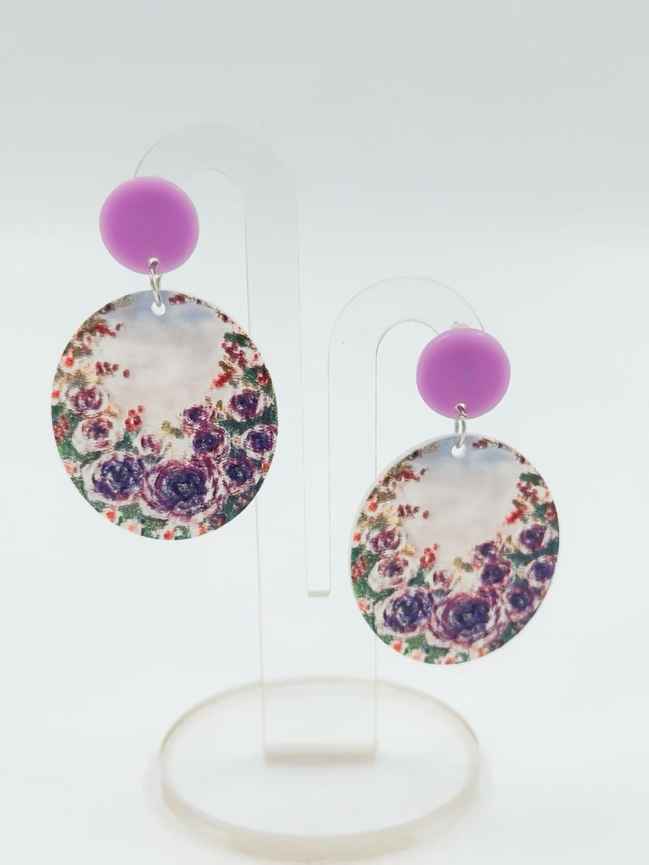 Violet Garden Art-Inspired Earrings