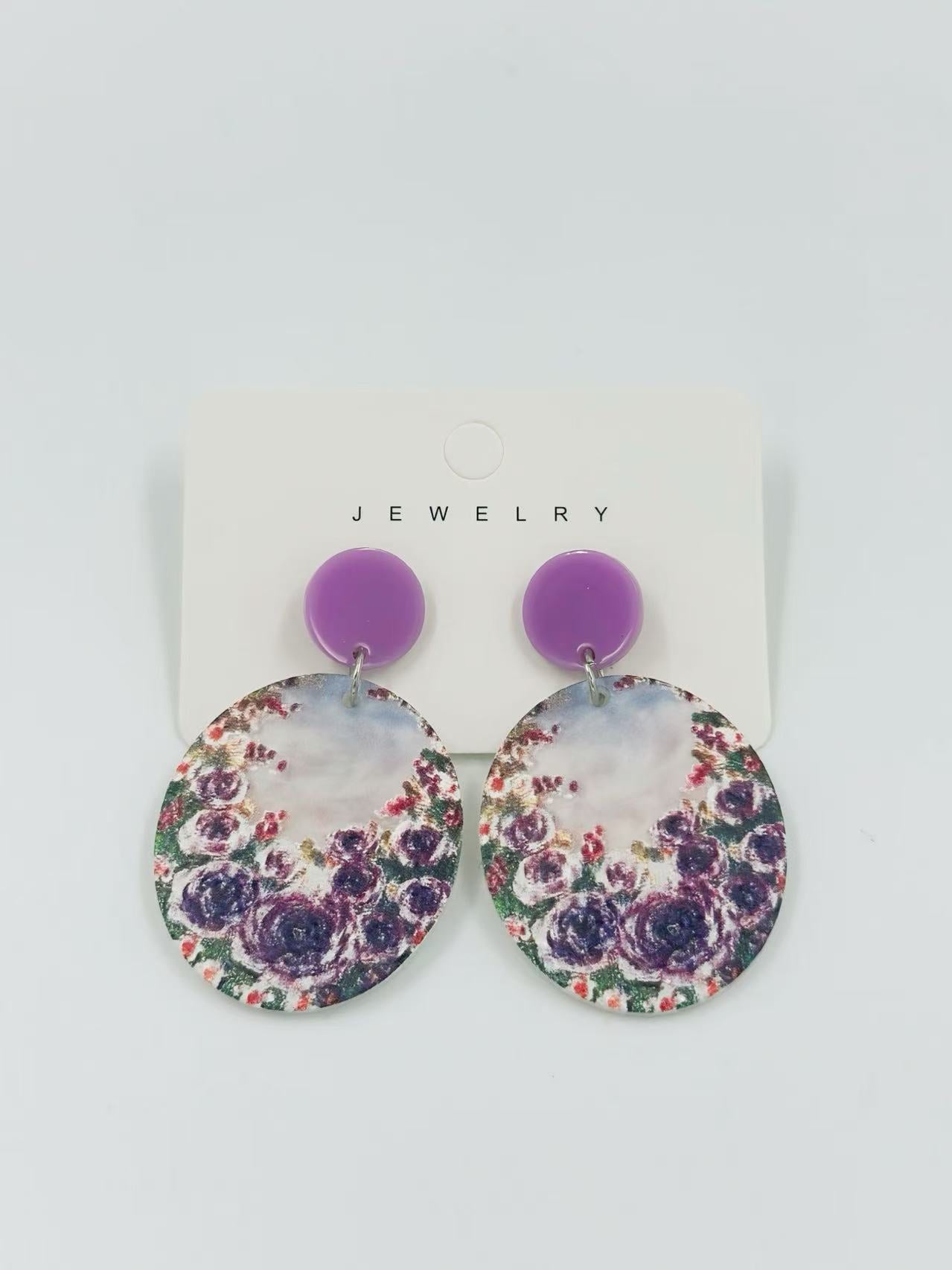 Violet Garden Art-Inspired Earrings