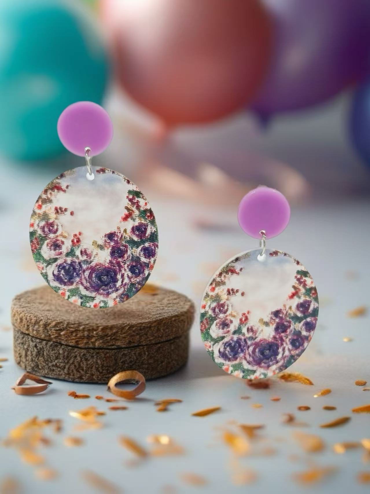 Violet Garden Art-Inspired Earrings