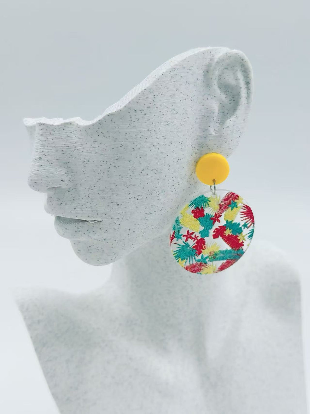 Tropical Fern Burst Statement Earrings