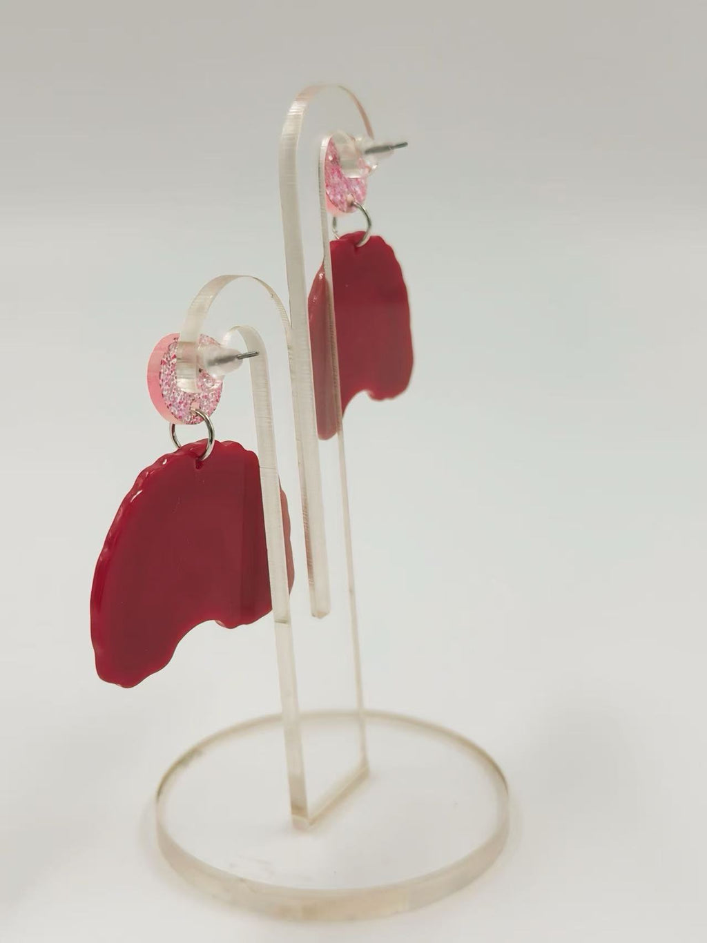 Pink Candy Rainbow Cloud Earrings