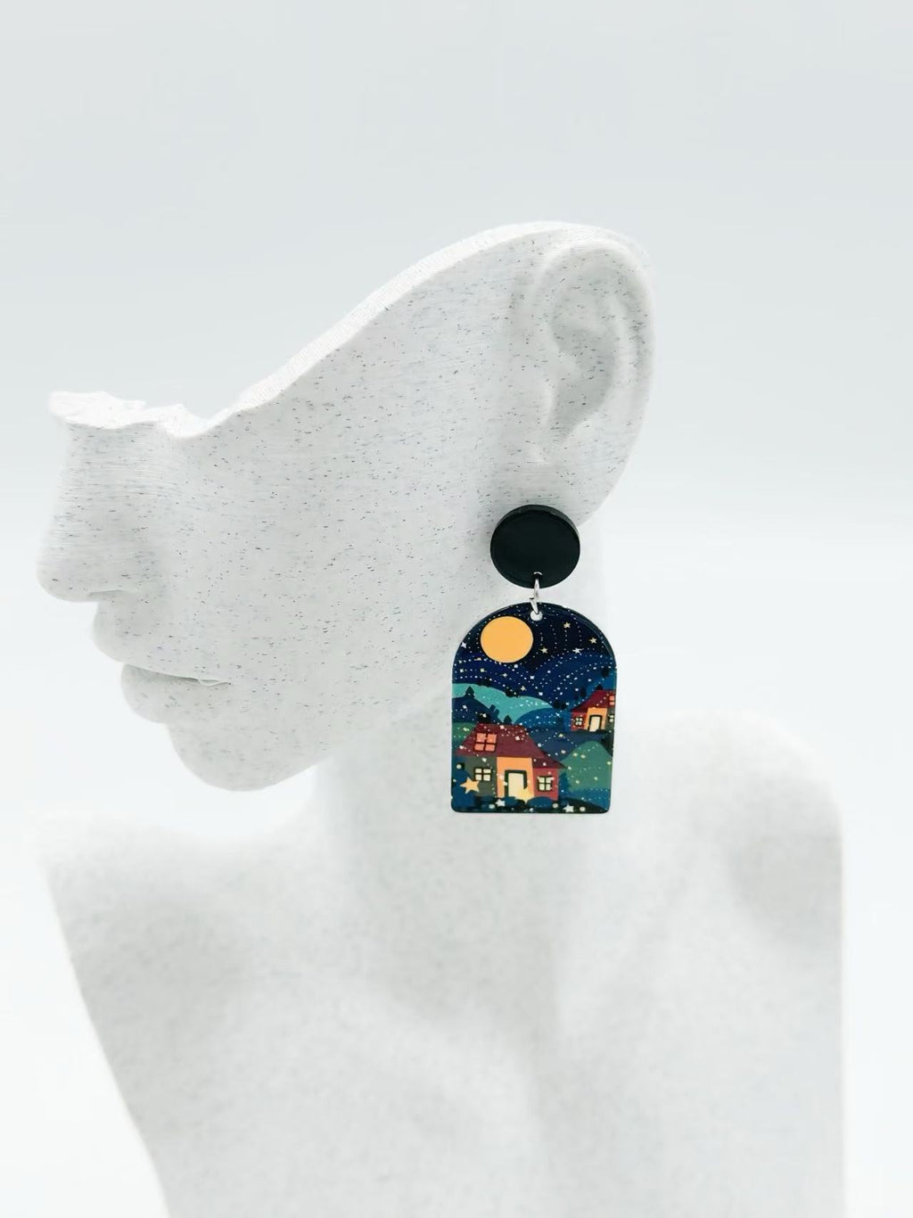 Starry Village Night Earrings
