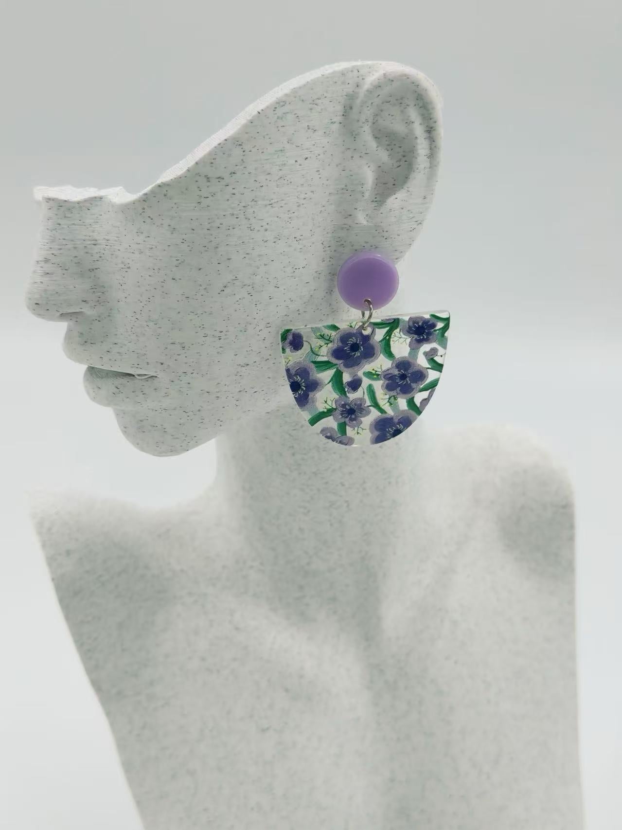 Violet Meadow Stud Earrings