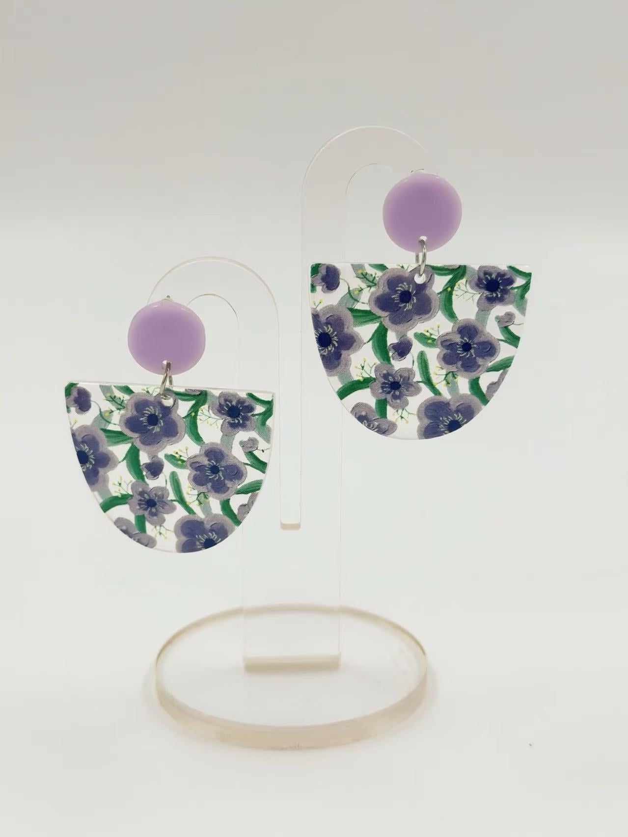 Violet Meadow Stud Earrings