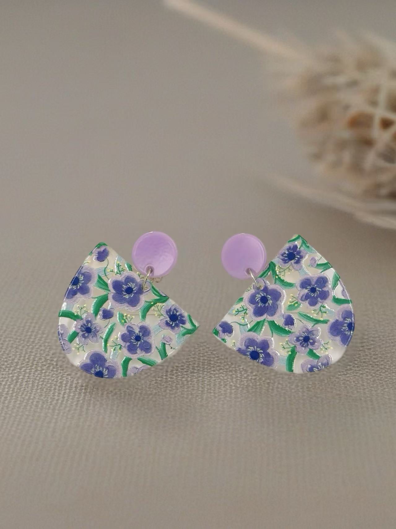 Violet Meadow Stud Earrings