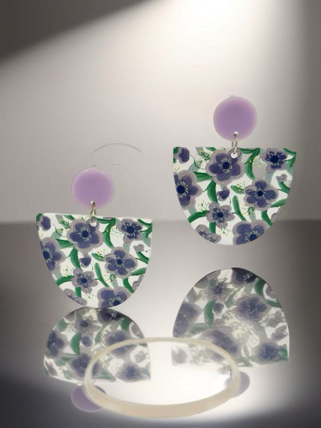 Violet Meadow Stud Earrings