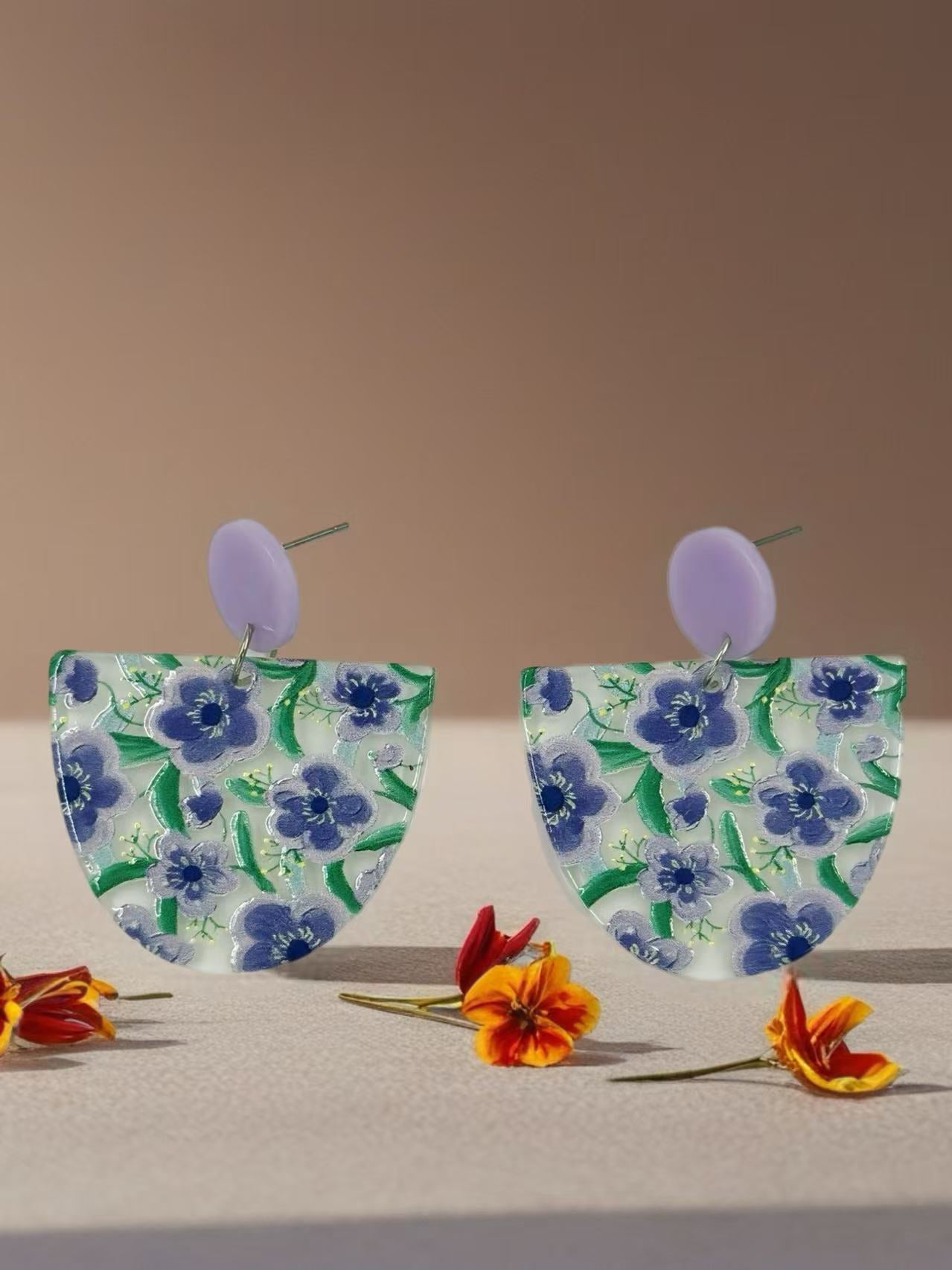 Violet Meadow Stud Earrings
