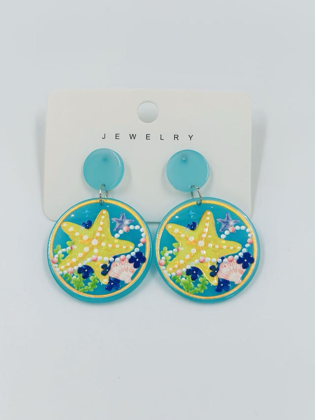 Tropical Starfish Beach Earrings