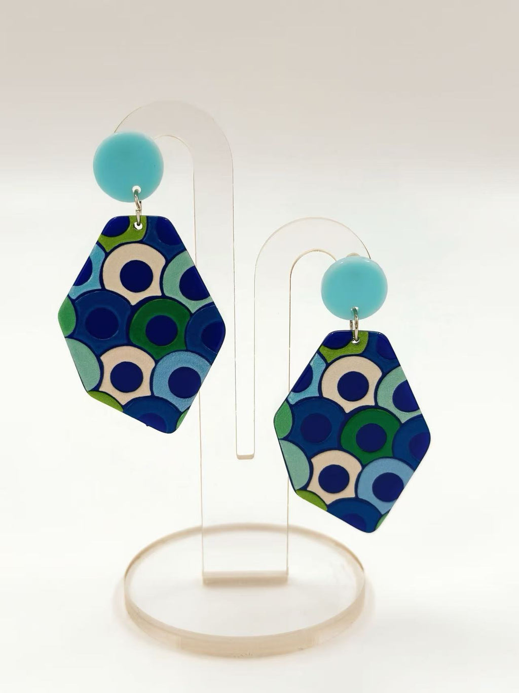 Retro Ripple Geometric Earrings