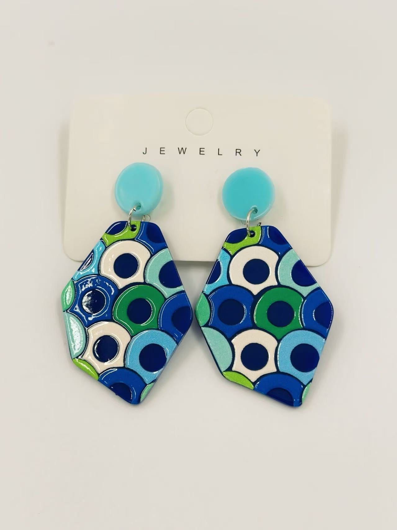 Retro Ripple Geometric Earrings