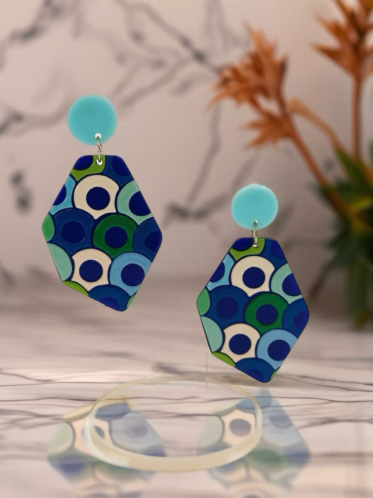 Retro Ripple Geometric Earrings
