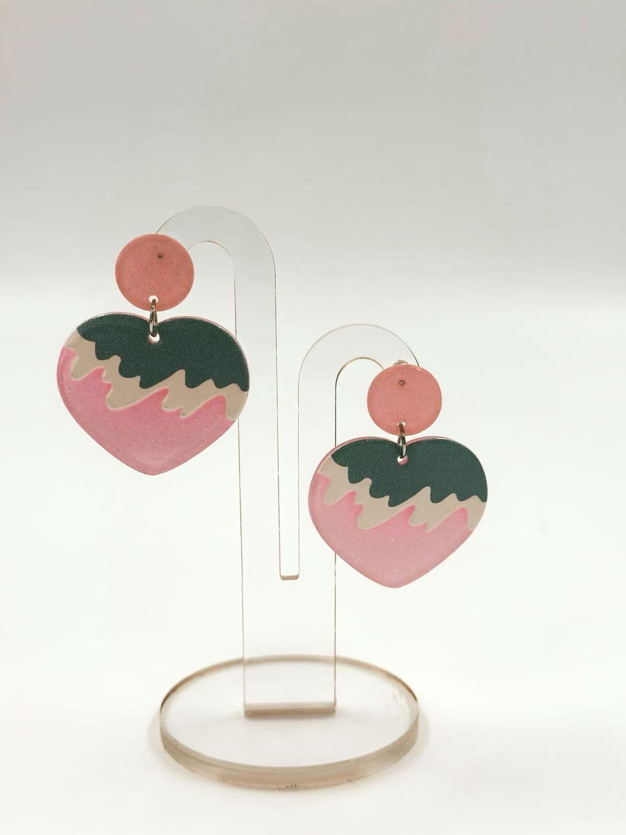 Sweet Frosting Heart Earrings