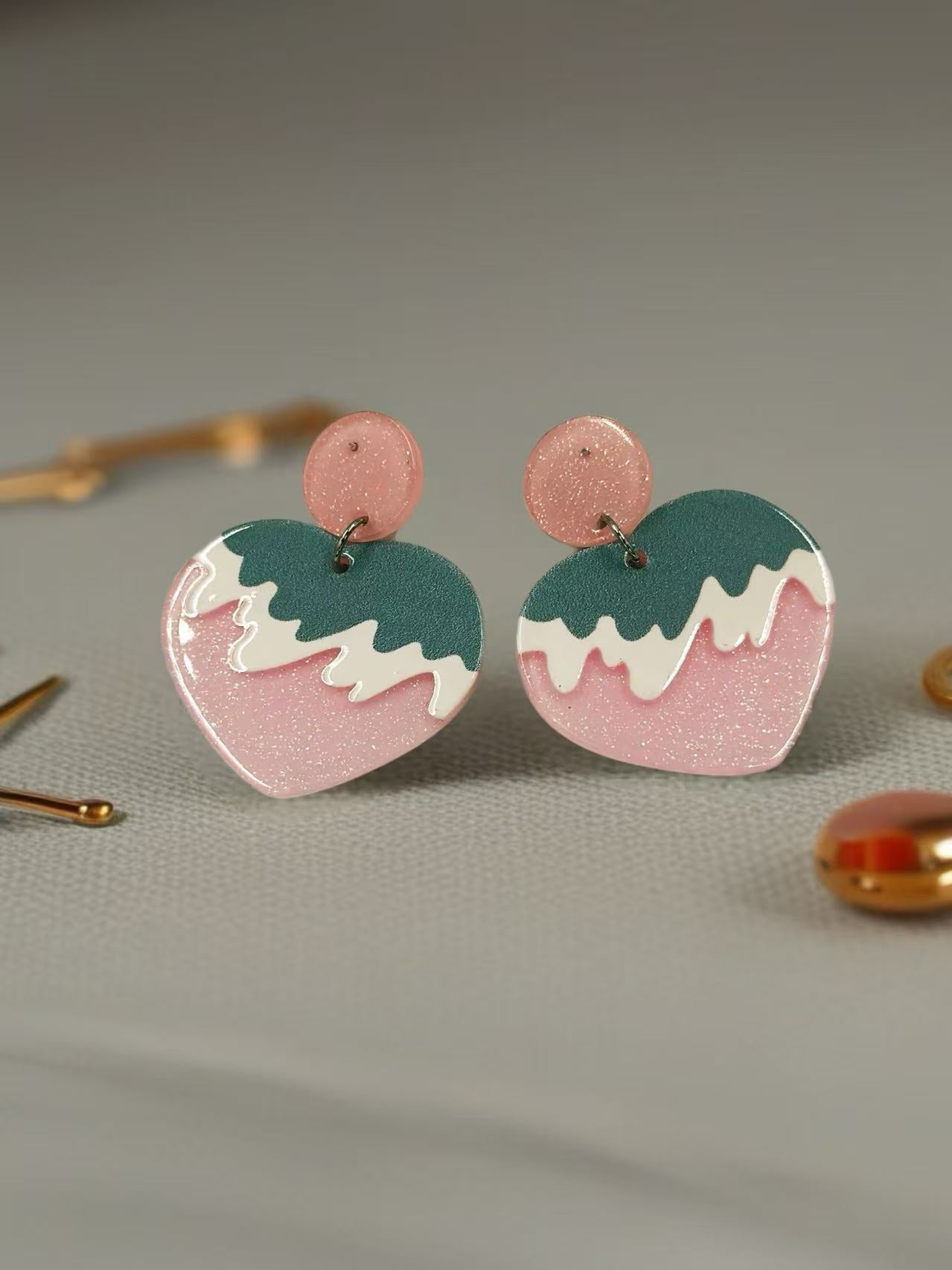 Sweet Frosting Heart Earrings