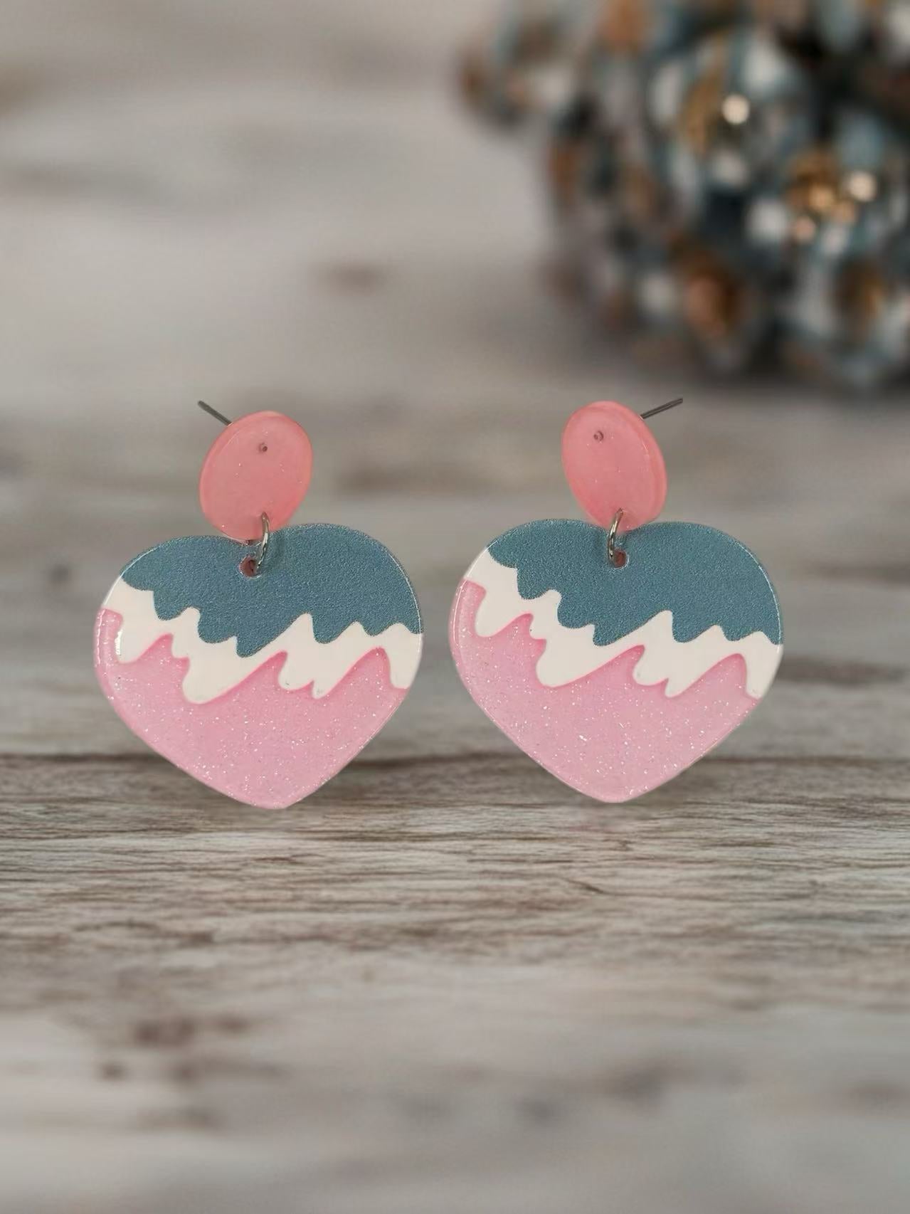 Sweet Frosting Heart Earrings