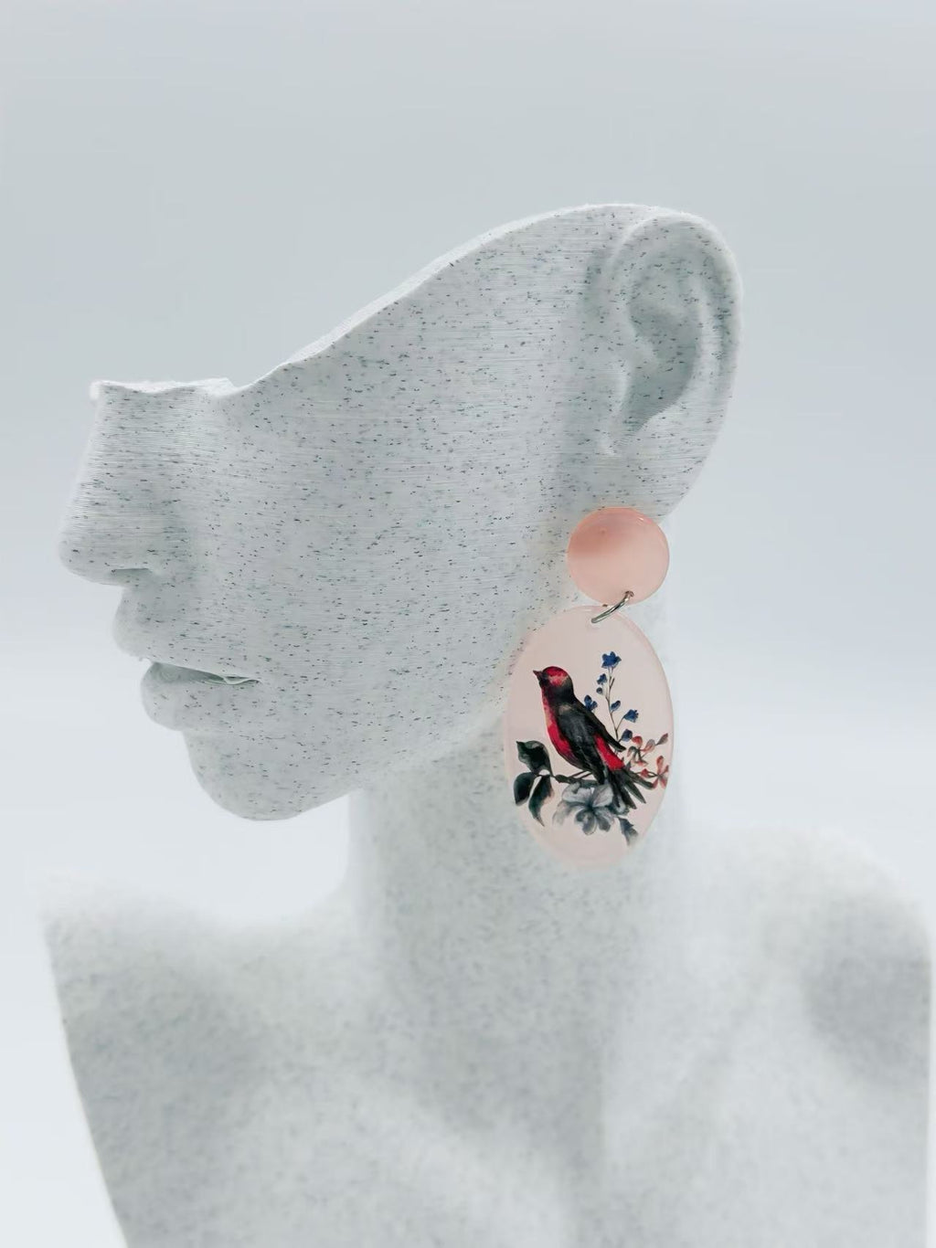 Blush Songbird Oval Earrings