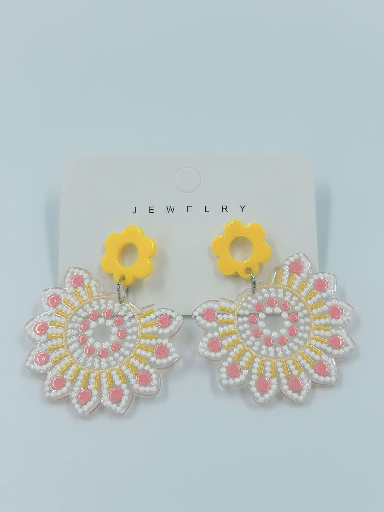 Sunny Bloom Mandala Earrings