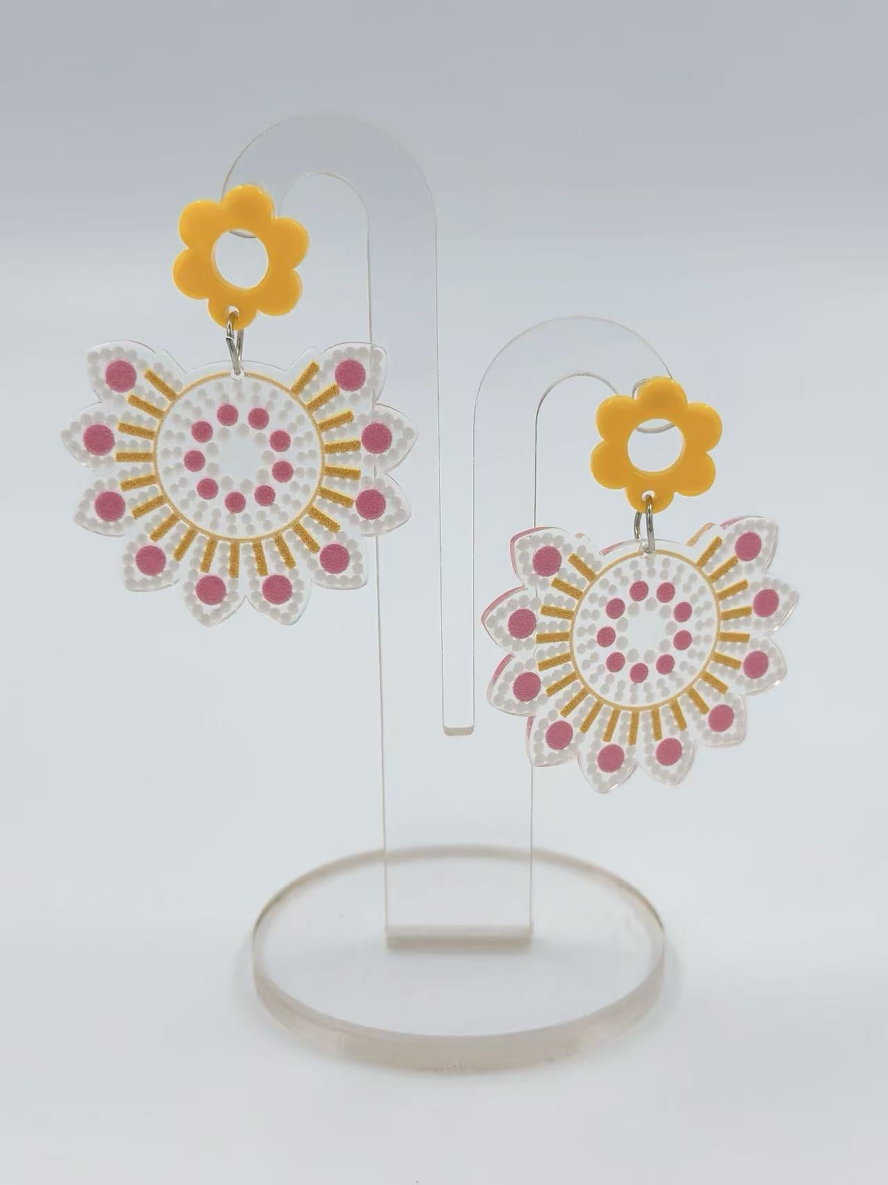 Sunny Bloom Mandala Earrings
