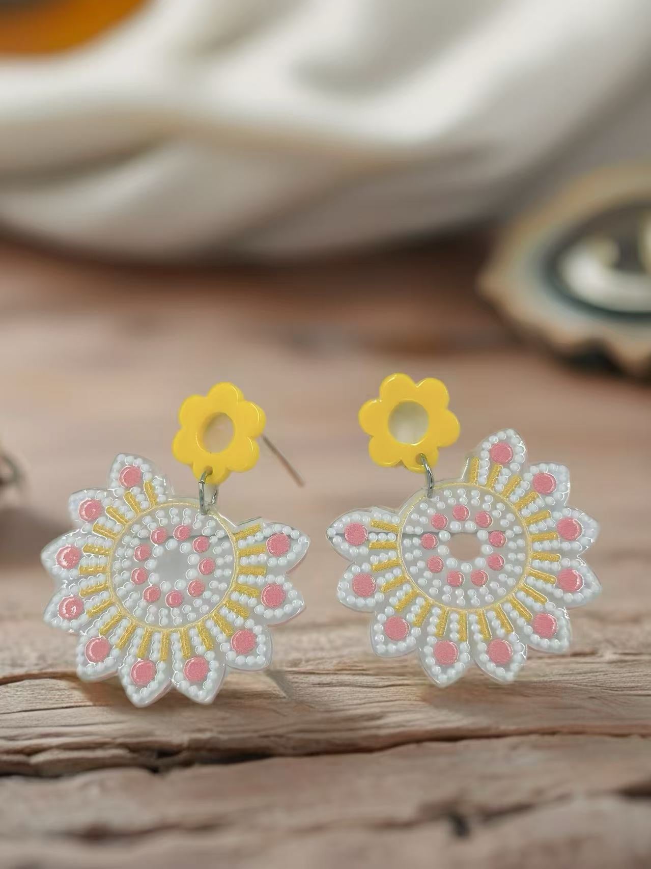 Sunny Bloom Mandala Earrings