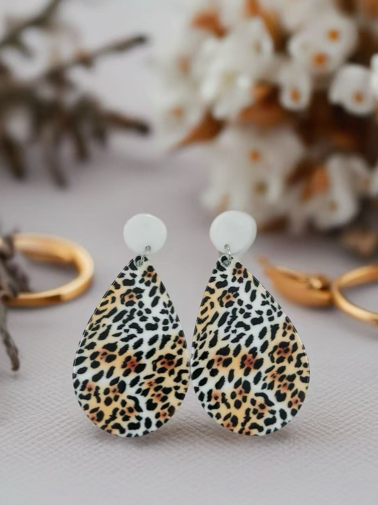 Wild Spirit Leopard Print Stud Earrings