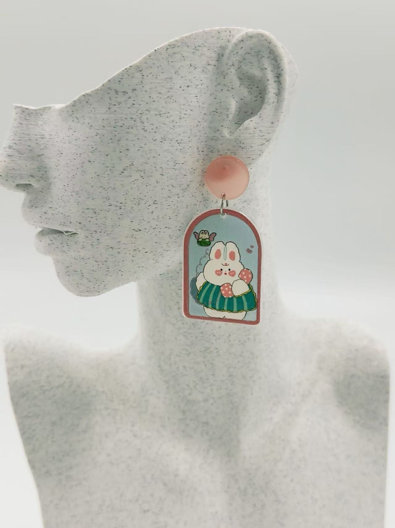 Whimsical Bunny Charm Earrings