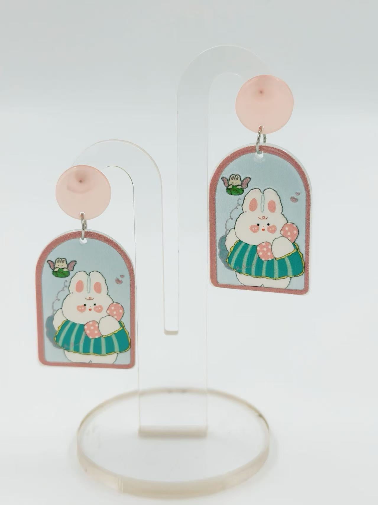 Whimsical Bunny Charm Earrings