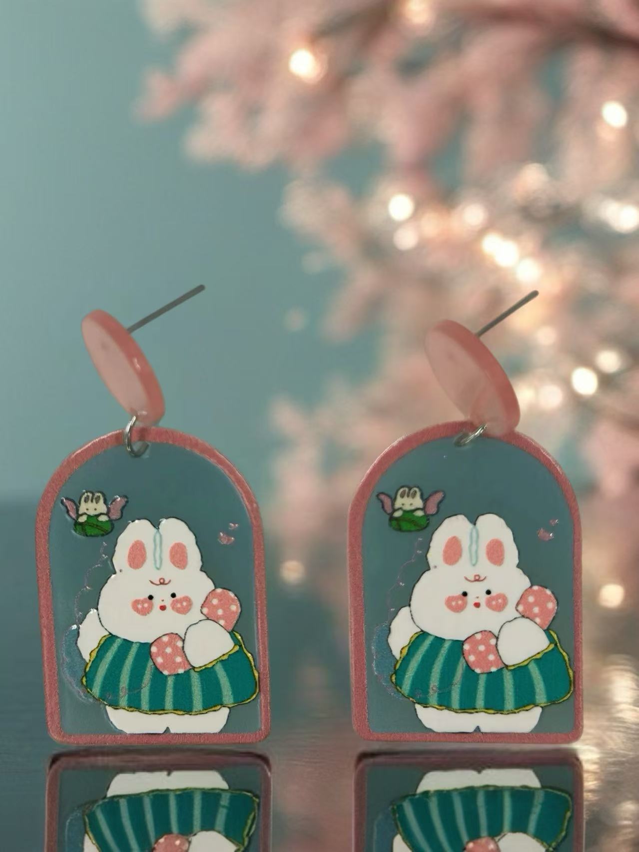 Whimsical Bunny Charm Earrings