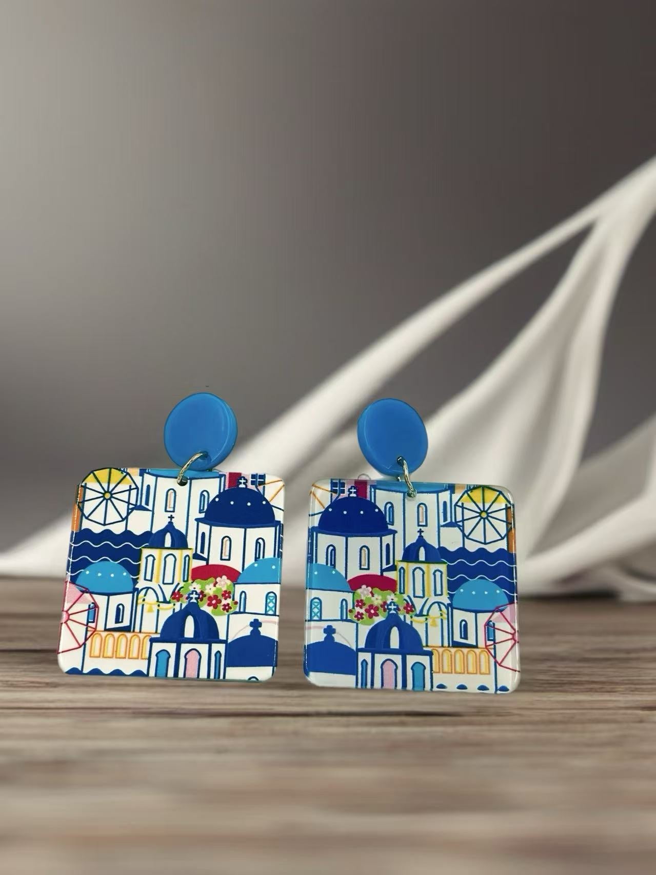 Santorini Dreams Statement Earrings