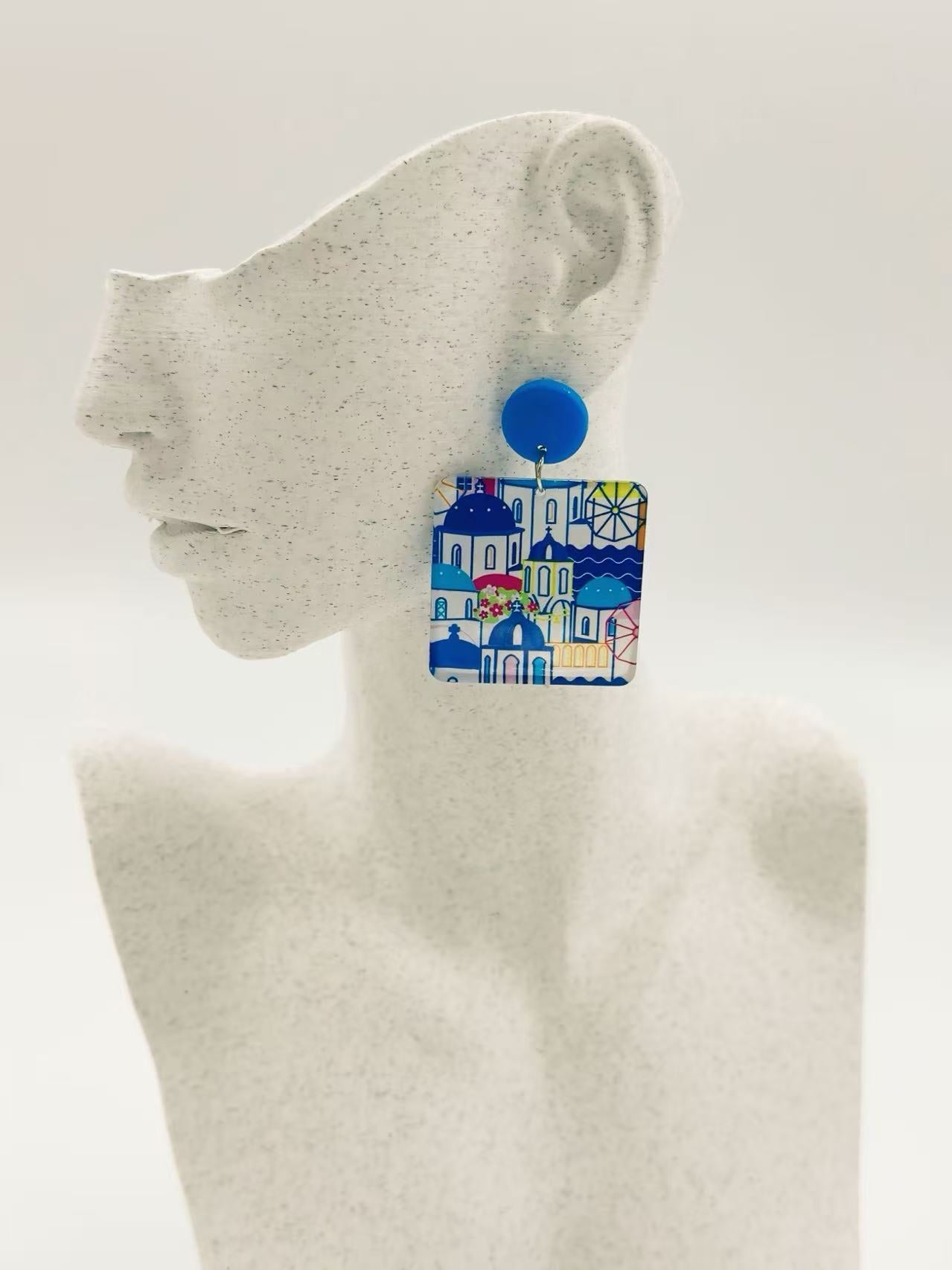 Santorini Dreams Statement Earrings