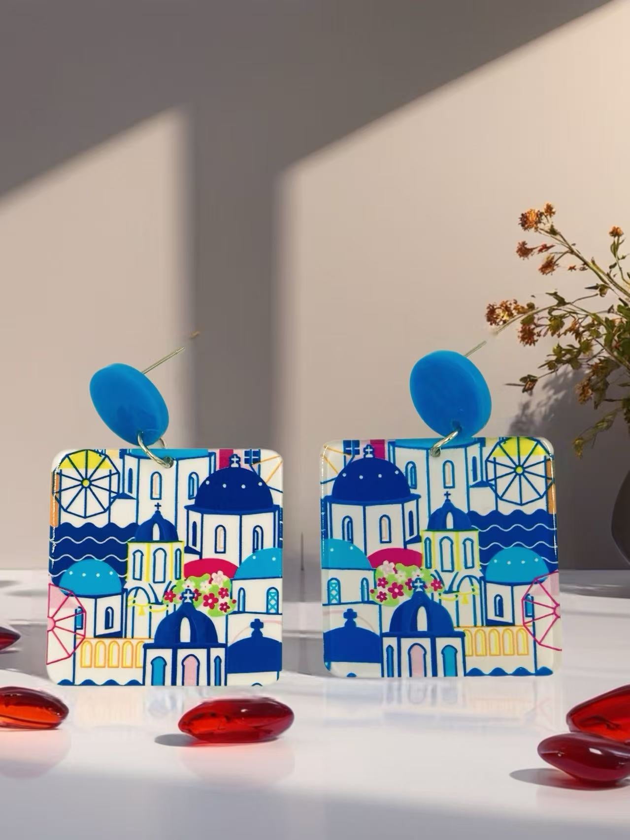 Santorini Dreams Statement Earrings